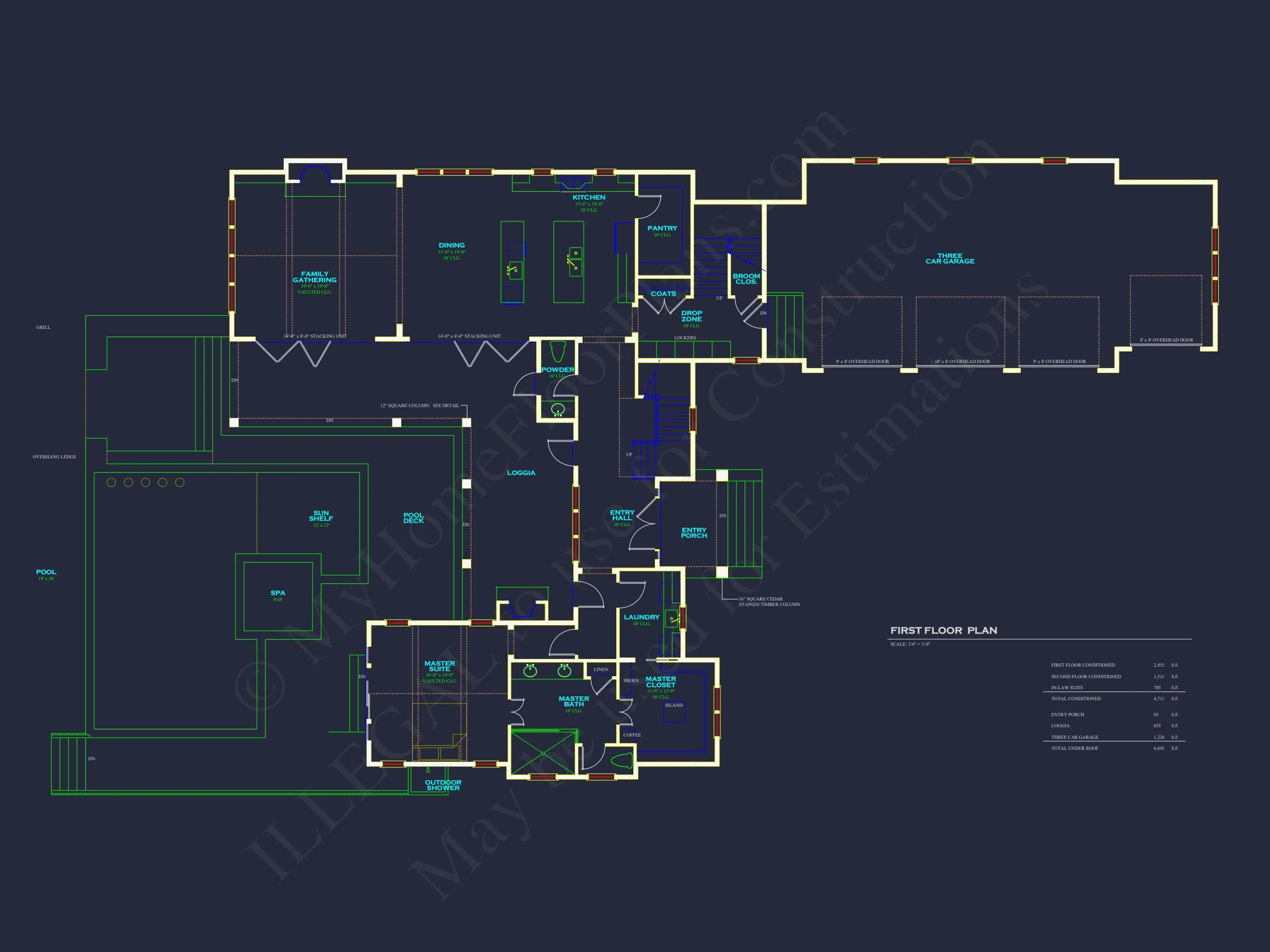 20-1366 HOUSE PLAN - Luxurious House Floor Plan with 4 Bedrooms | CAD Designs & Blueprints 7 CAD Designs & Blueprints