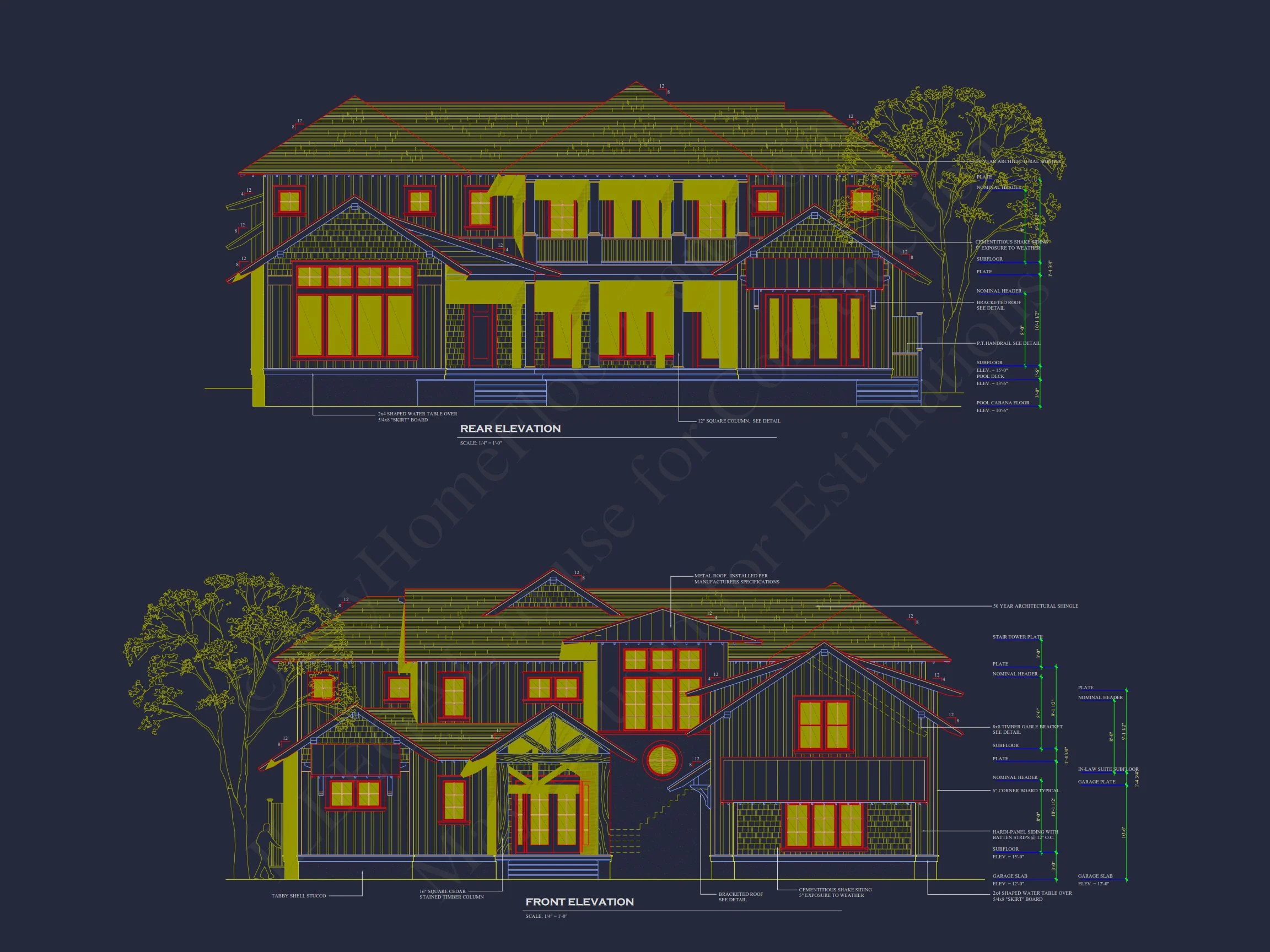 20-1366 HOUSE PLAN - Luxurious House Floor Plan with 4 Bedrooms | CAD Designs & Blueprints 4 Luxurious house Floor Plan with 4 Bedrooms