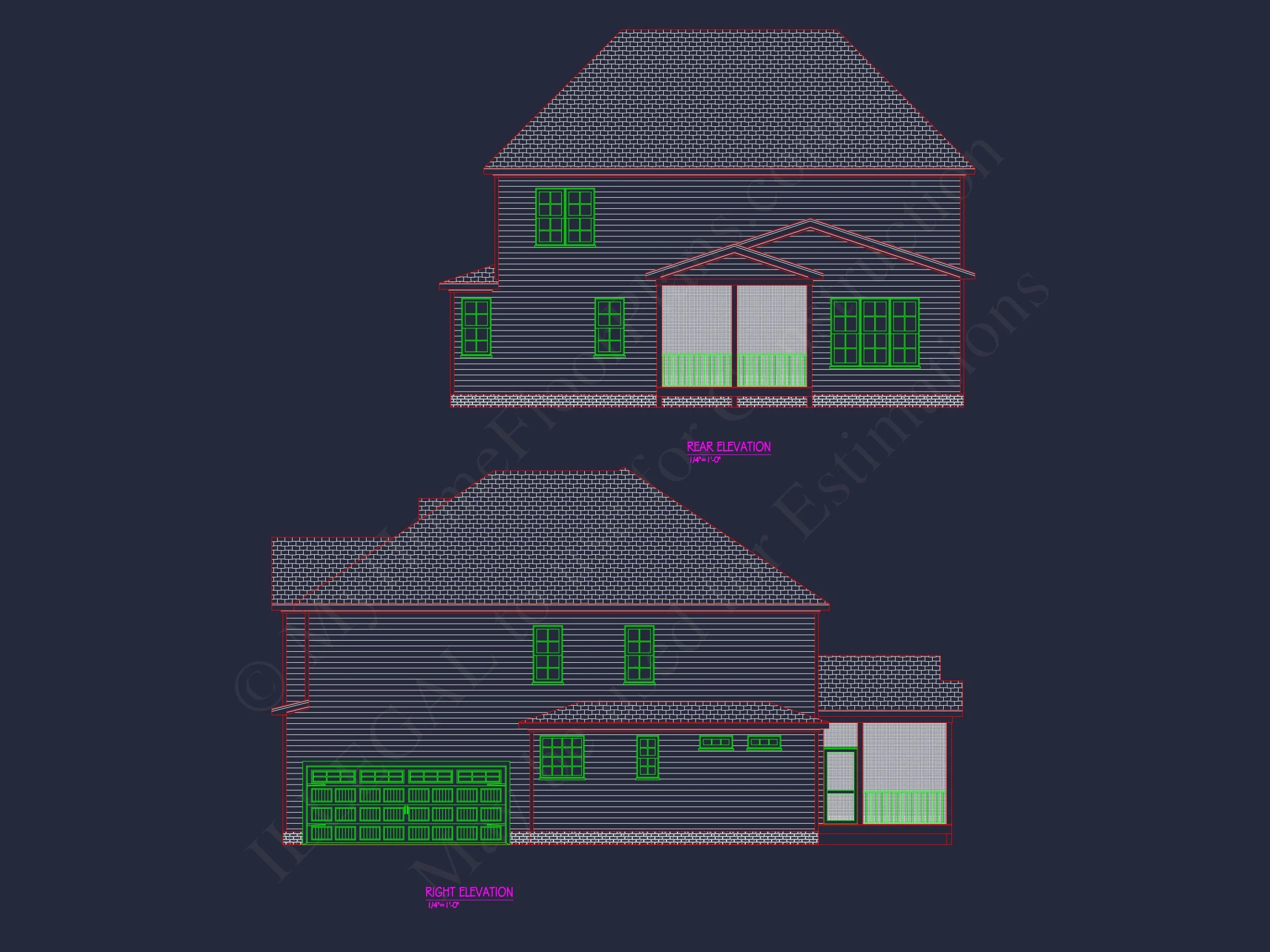 20-1280 HOUSE PLAN - Modern Architectural House Plan with 2 Floors and 4 Beds 32 Modern Architectural house Plan with 2 Floors and 4 Beds