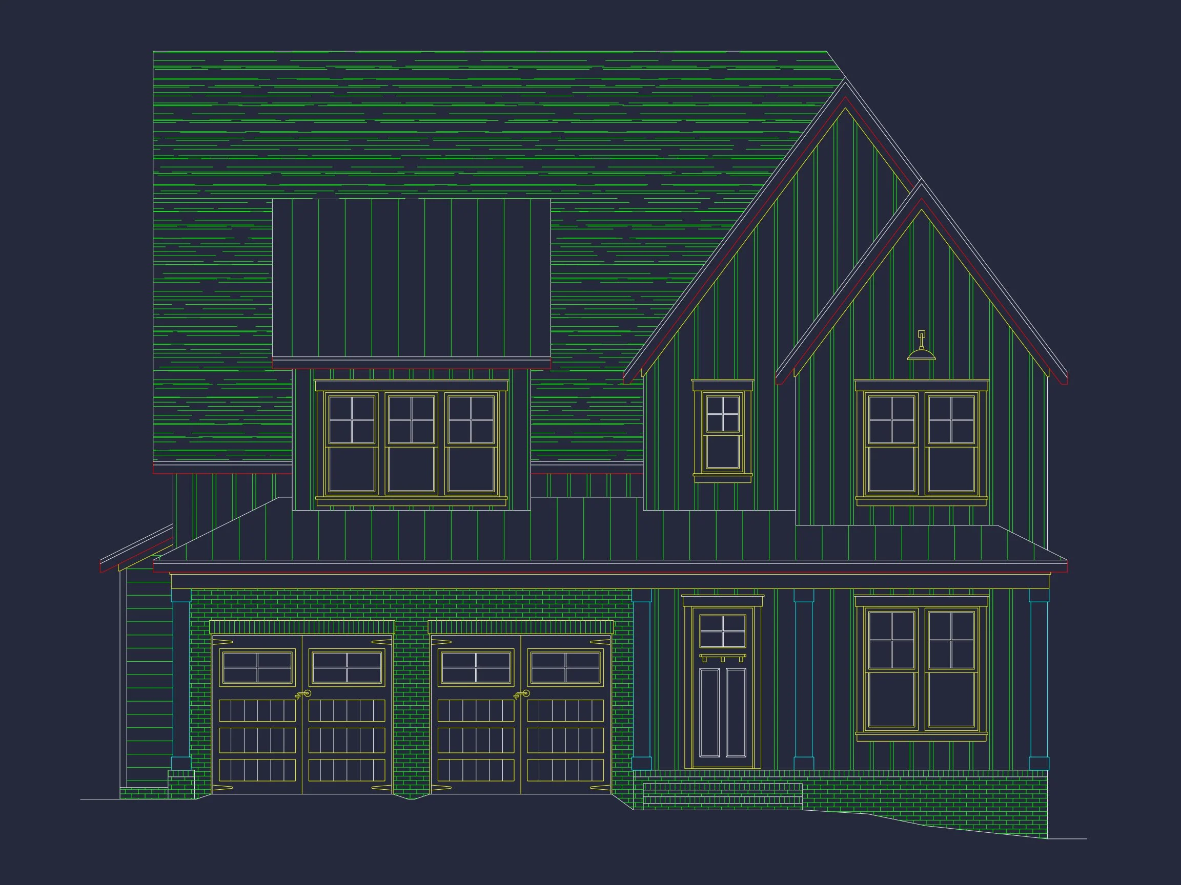 20-1273 HOUSE PLAN - Modern Craftsman House Plan with Open Floor Plan & CAD Design 8 Modern Craftsman house Plan with Open Floor Plan & CAD Design