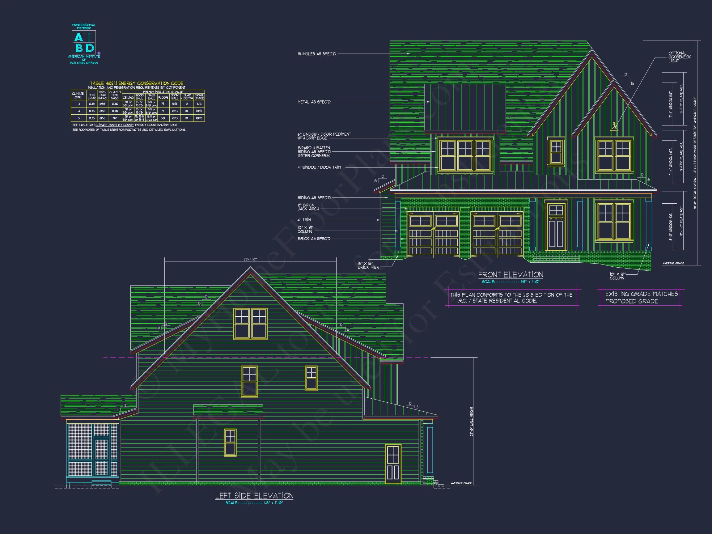 20-1273 HOUSE PLAN - Modern Craftsman House Plan with Open Floor Plan & CAD Design 9 Modern Craftsman house Plan with Open Floor Plan & CAD Design