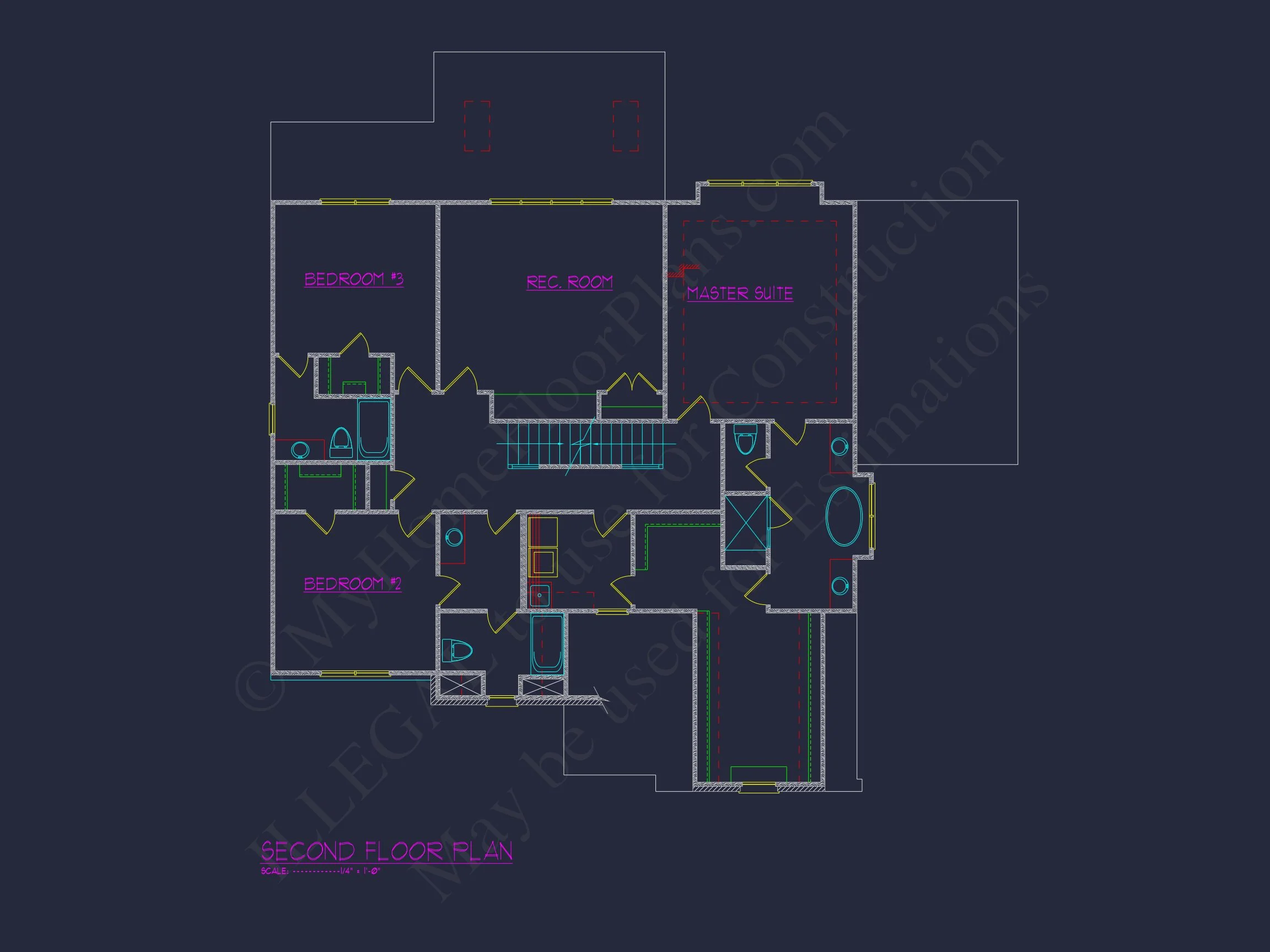 20-1249B HOUSE PLAN - Modern Farmhouse Plan - 4-Bed, 4-Bath, 4,050 SF 43 Beautiful house Plan with 4 Bedrooms, CAD Blueprints & Designs