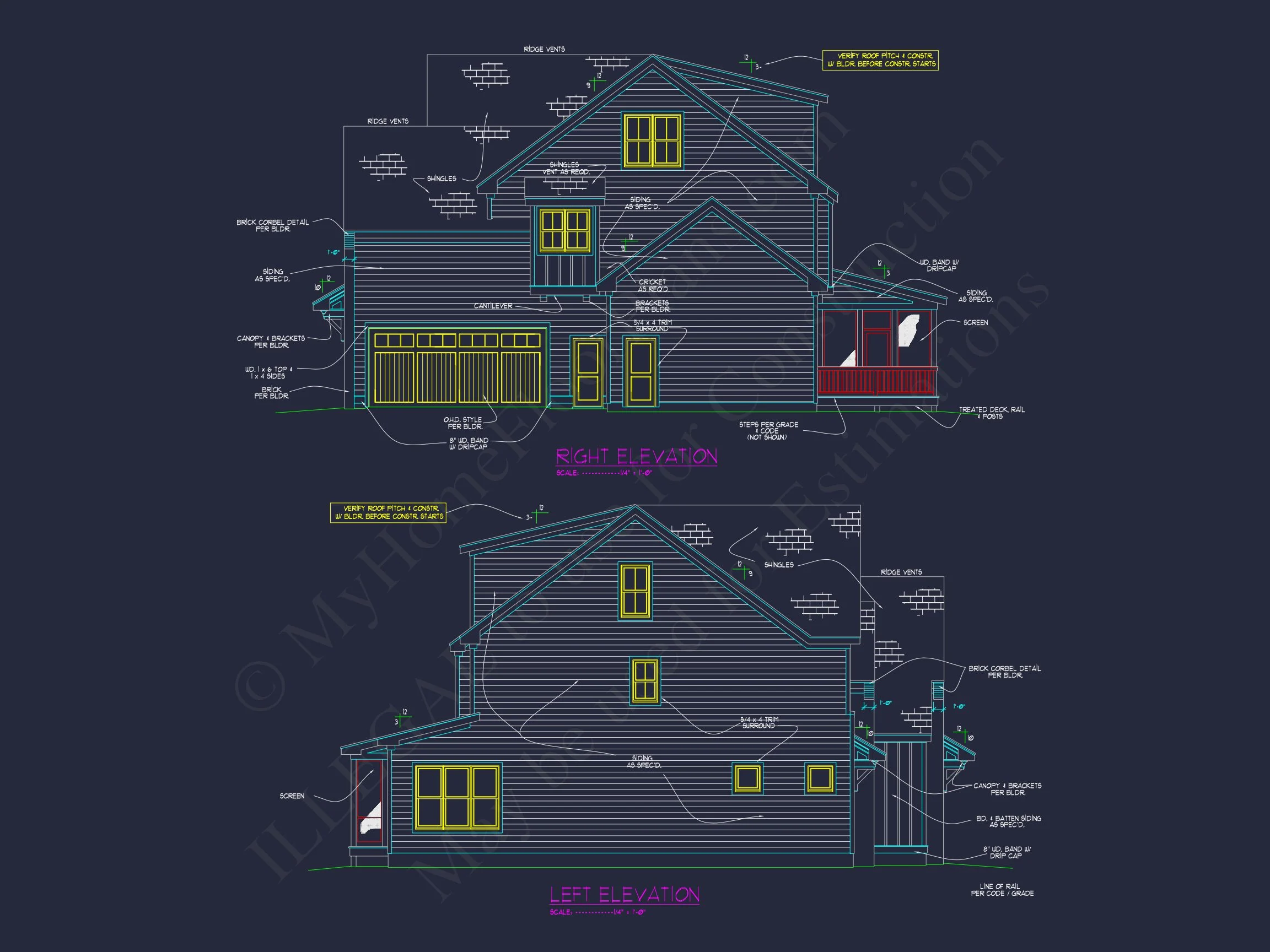 20-1249B HOUSE PLAN - Modern Farmhouse Plan - 4-Bed, 4-Bath, 4,050 SF 41 Beautiful house Plan with 4 Bedrooms, CAD Blueprints & Designs