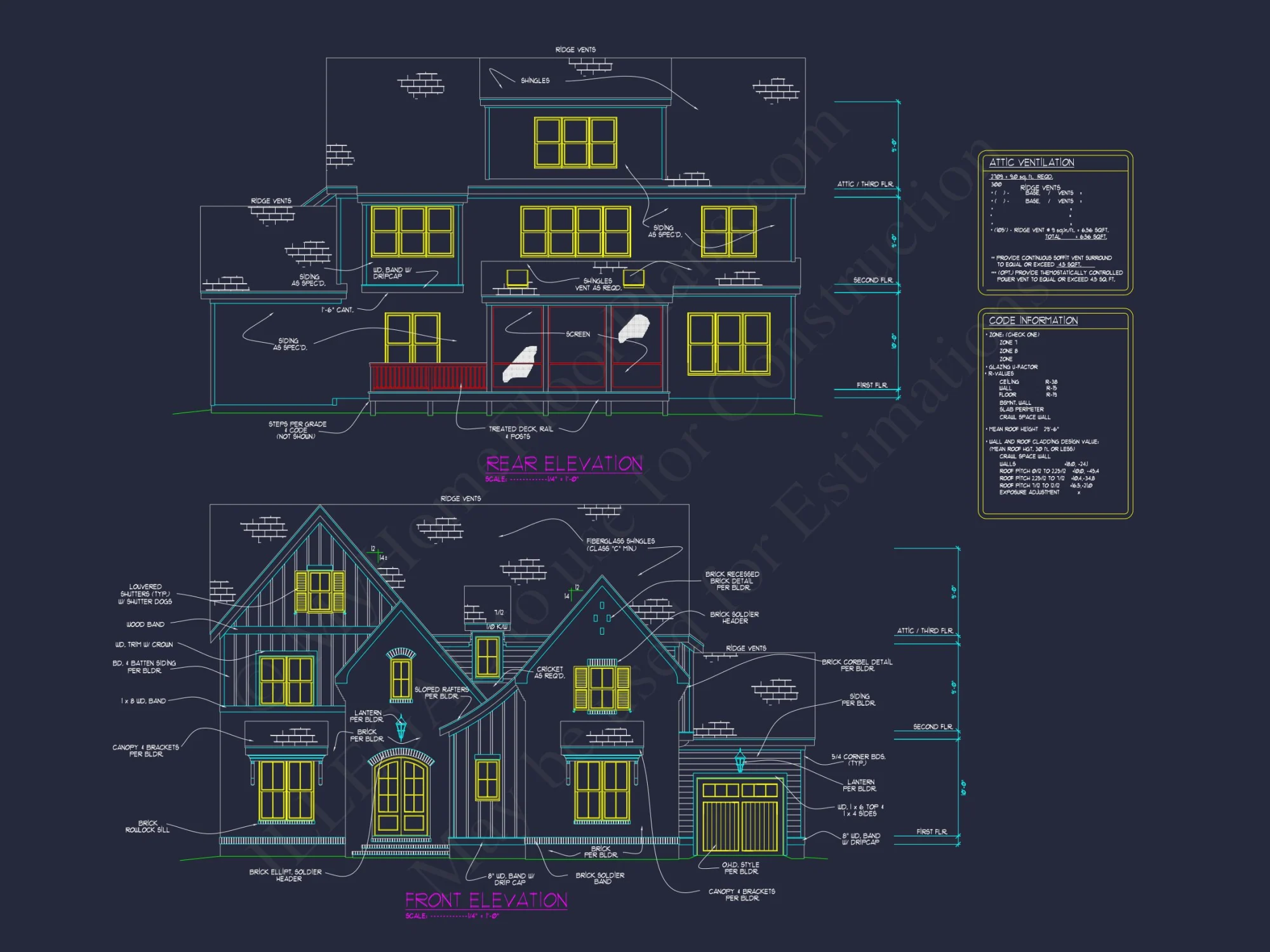 Beautiful house Plan with 4 Bedrooms, CAD Blueprints & Designs
