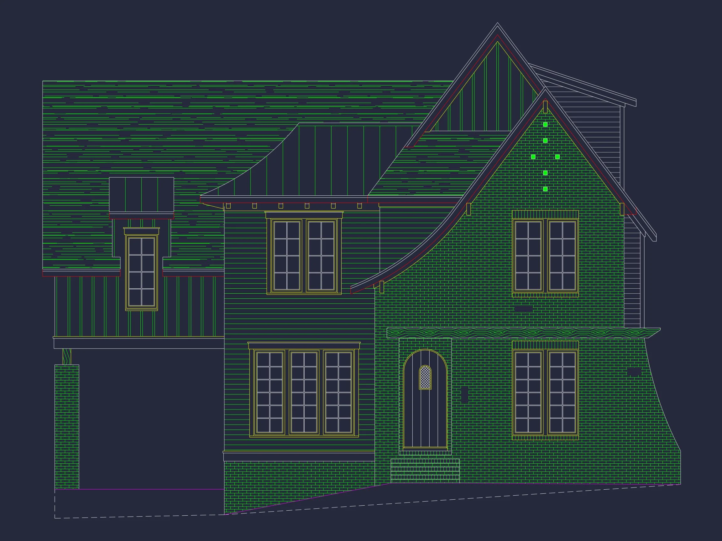 19-2509 HOUSE PLAN - Modern Tudor Transitional House Plan – 4 Beds, 3,265 Sq Ft with Porte Cochere 31 Stunning Modern Craftsman house Plan with CAD Designs