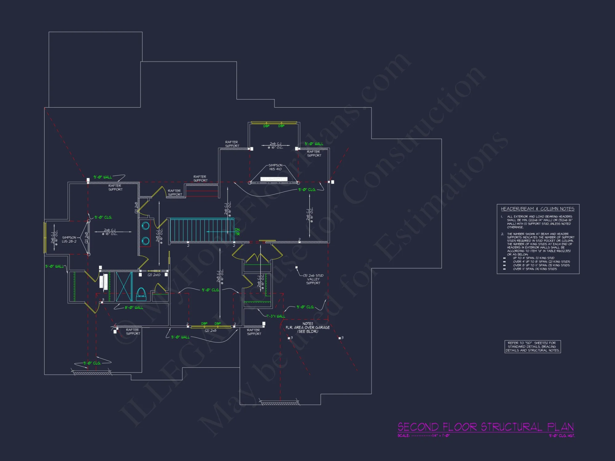 Spacious Two-Story house Plan with CAD Design and Blueprint