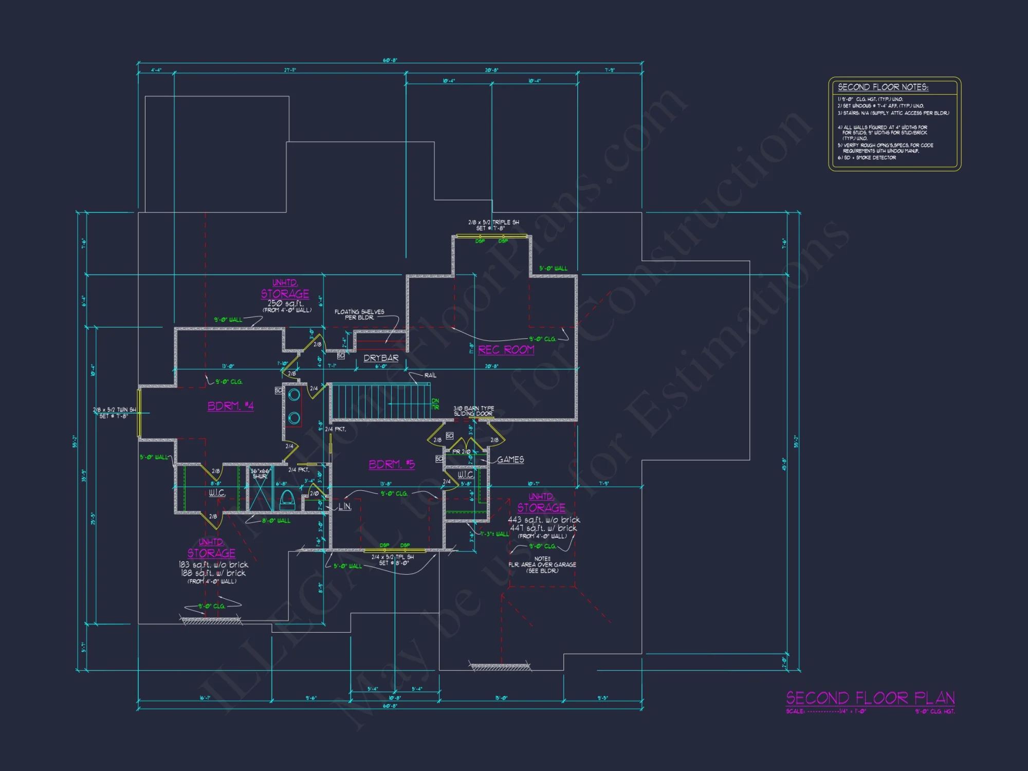 Spacious Two-Story house Plan with CAD Design and Blueprint