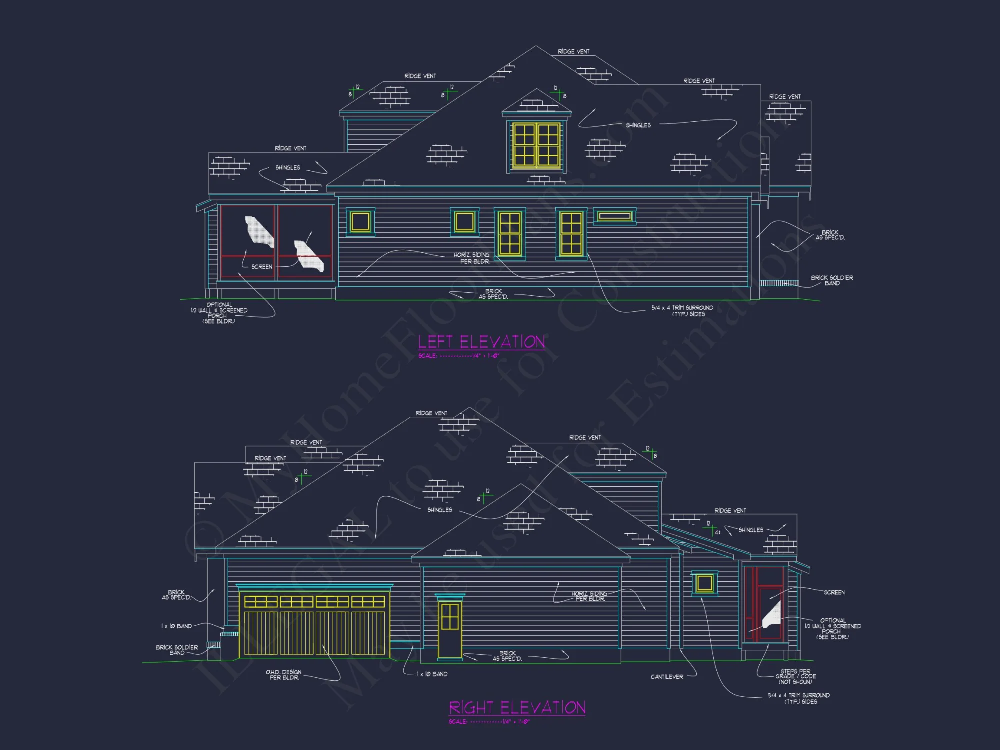 Spacious Two-Story house Plan with CAD Design and Blueprint