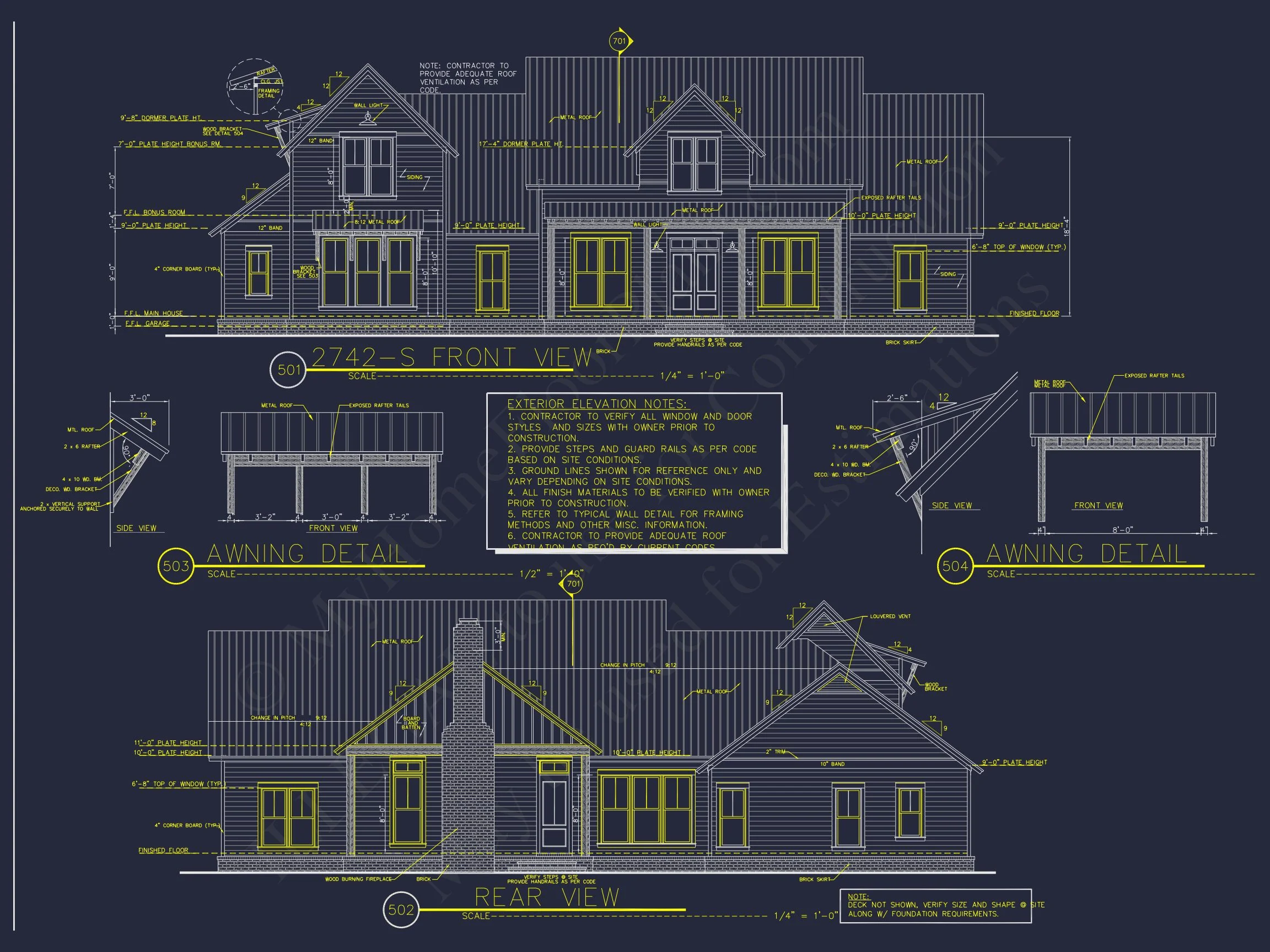 19-2305 HOUSE PLAN - Modern Farmhouse House Plan – 4 Bed, 3,361 Sq Ft, 1.5 Stories (CAD + Engineering Included) 3 Stunning house Floor Plan with 4 Beds, 4 Baths & Bonus Room
