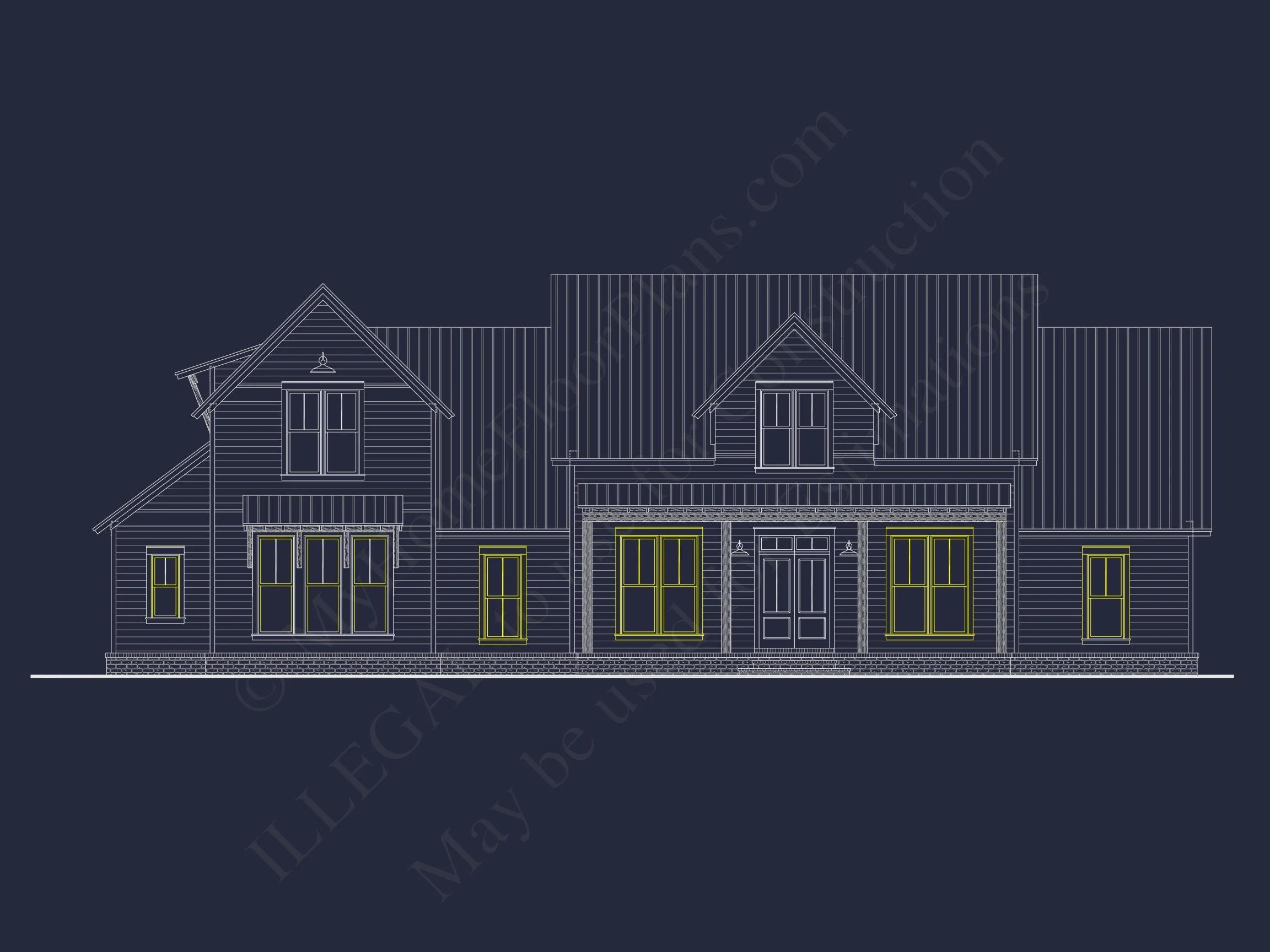 19-2305 HOUSE PLAN - Modern Farmhouse House Plan – 4 Bed, 3,361 Sq Ft, 1.5 Stories (CAD + Engineering Included) 2 Stunning house Floor Plan with 4 Beds, 4 Baths & Bonus Room