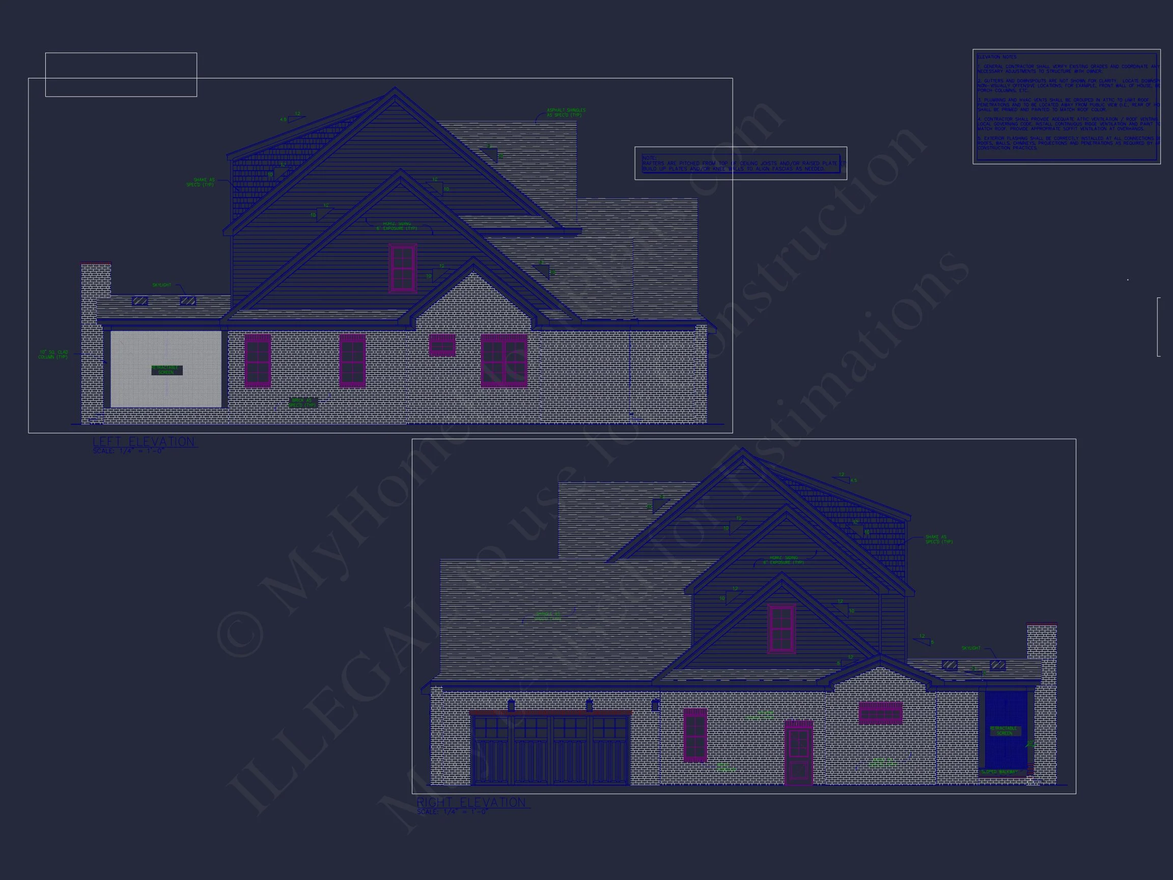 19-2083 HOUSE PLAN - Architectural House Blueprint with CAD Designs & Floor Plans 33 Architectural house Blueprint with CAD Designs & Floor Plans