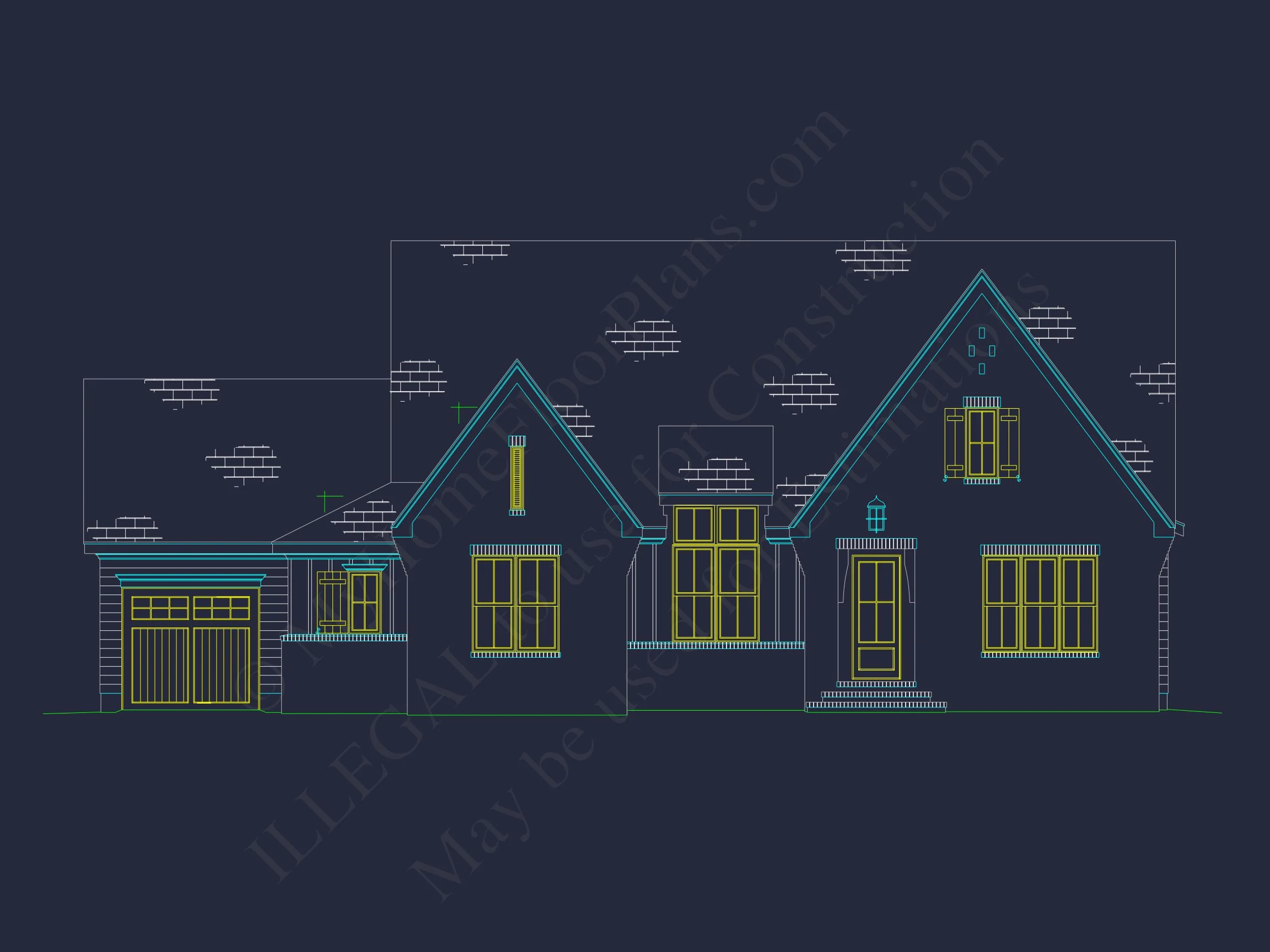 19-1996B HOUSE PLAN - House Plan Floor Blueprint with CAD Architecture Designs 8 house Plan Floor Blueprint with CAD Architecture Designs