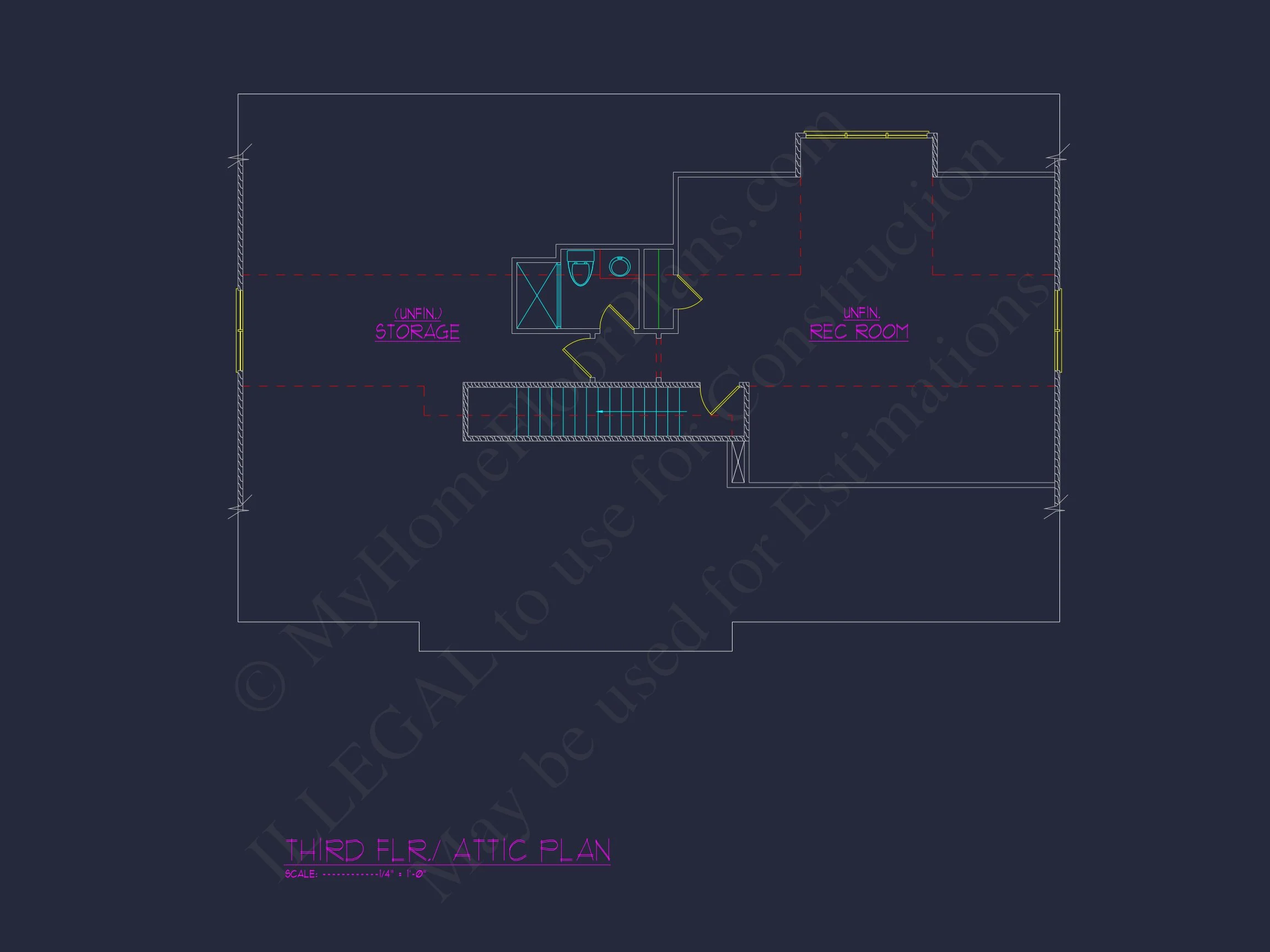 19-1791B HOUSE PLAN - Spacious Traditional House Plan with 3 Floors and CAD Blueprint 48 Spacious Traditional house Plan with 3 Floors and CAD Blueprint