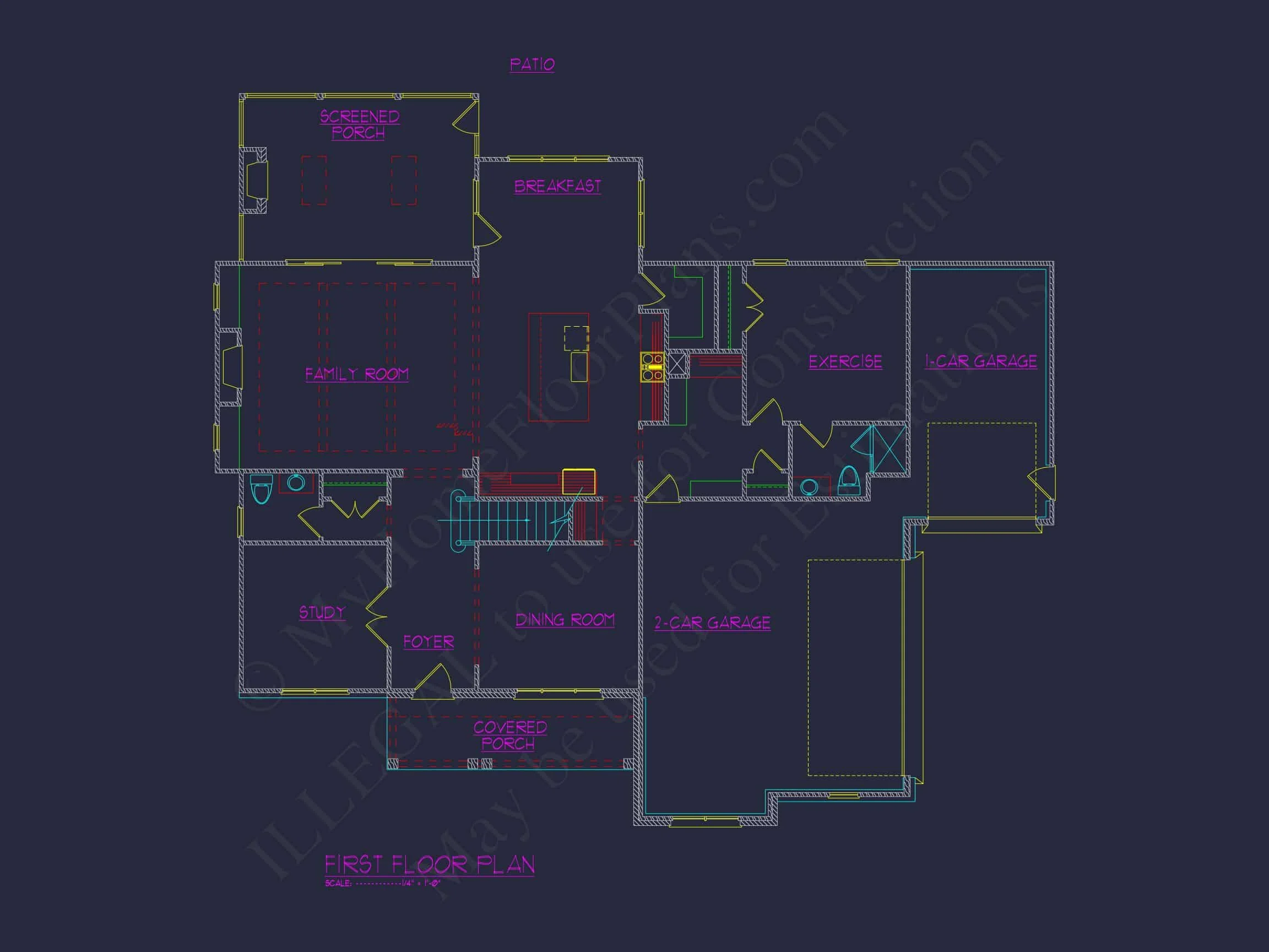 19-1791B HOUSE PLAN - Spacious Traditional House Plan with 3 Floors and CAD Blueprint 46 Spacious Traditional house Plan with 3 Floors and CAD Blueprint