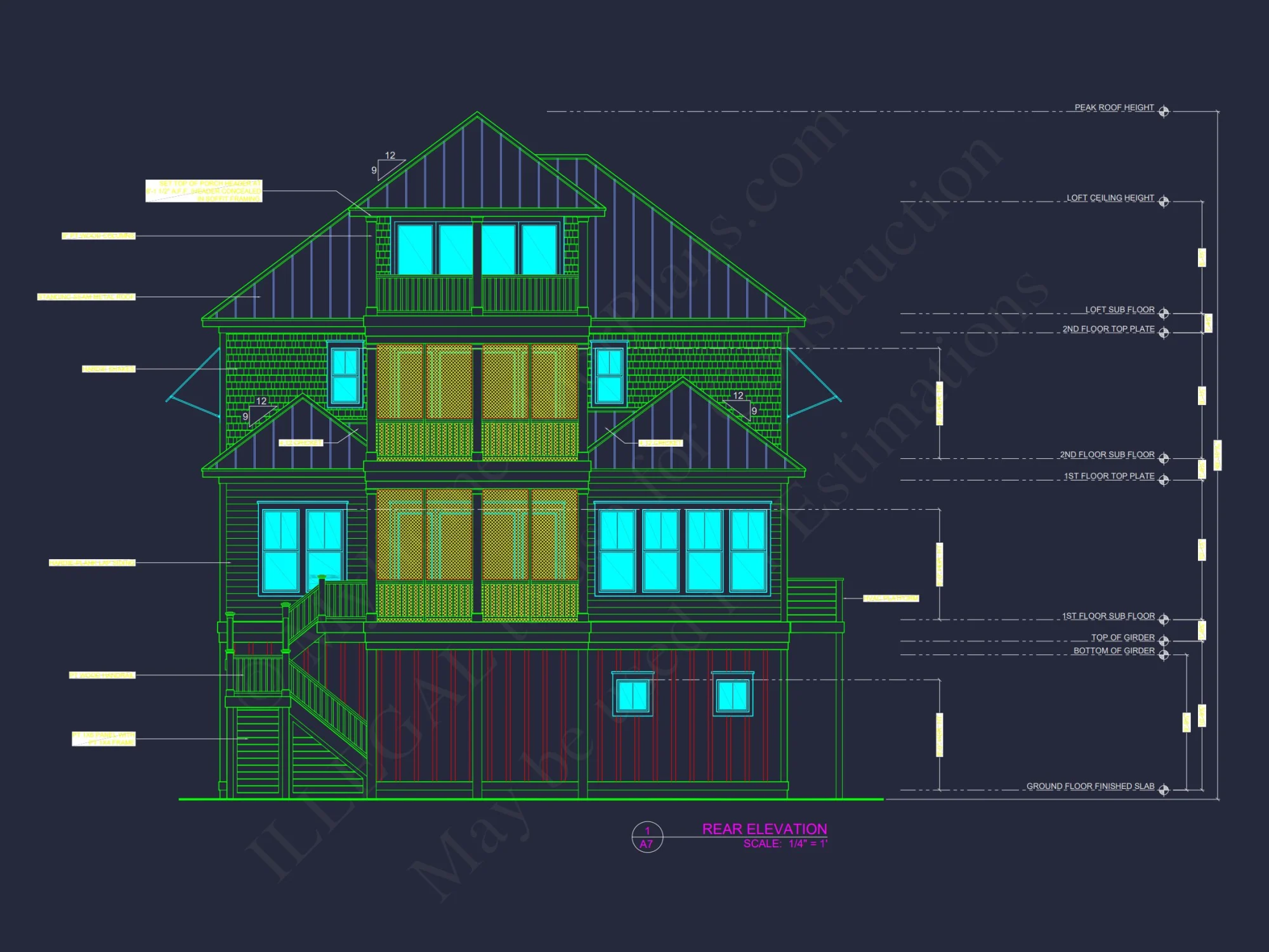 Modern Beach house Floor Plan with CAD Architecture Designs