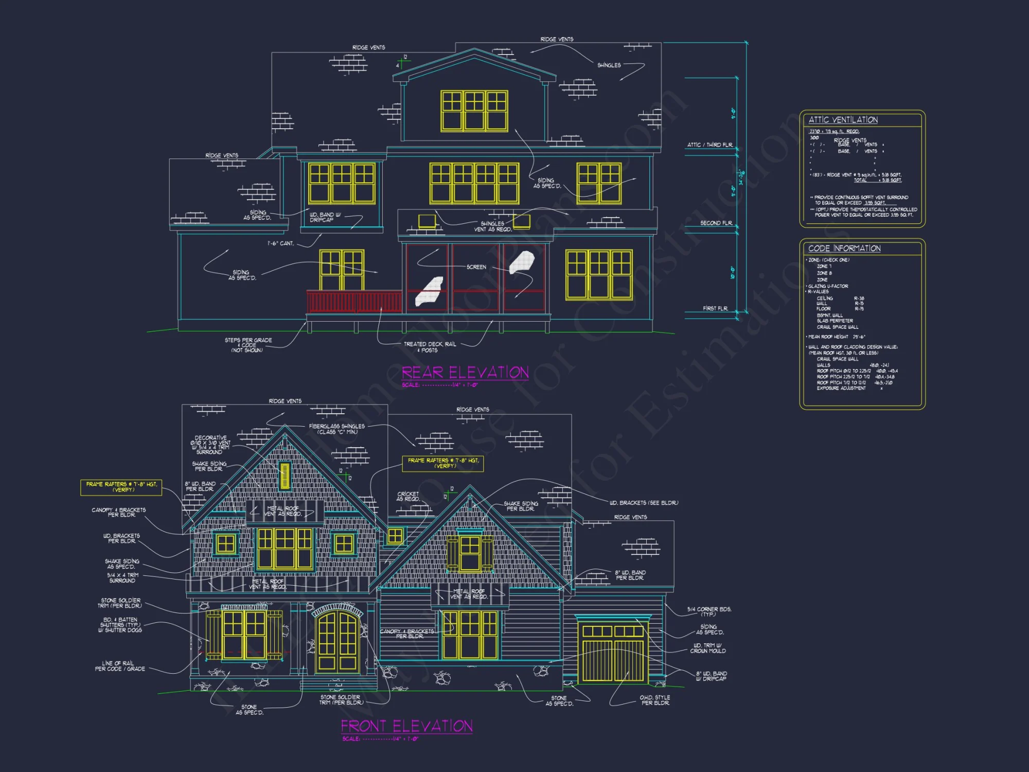 Modern Craftsman house Plan with Detailed Floor Designs