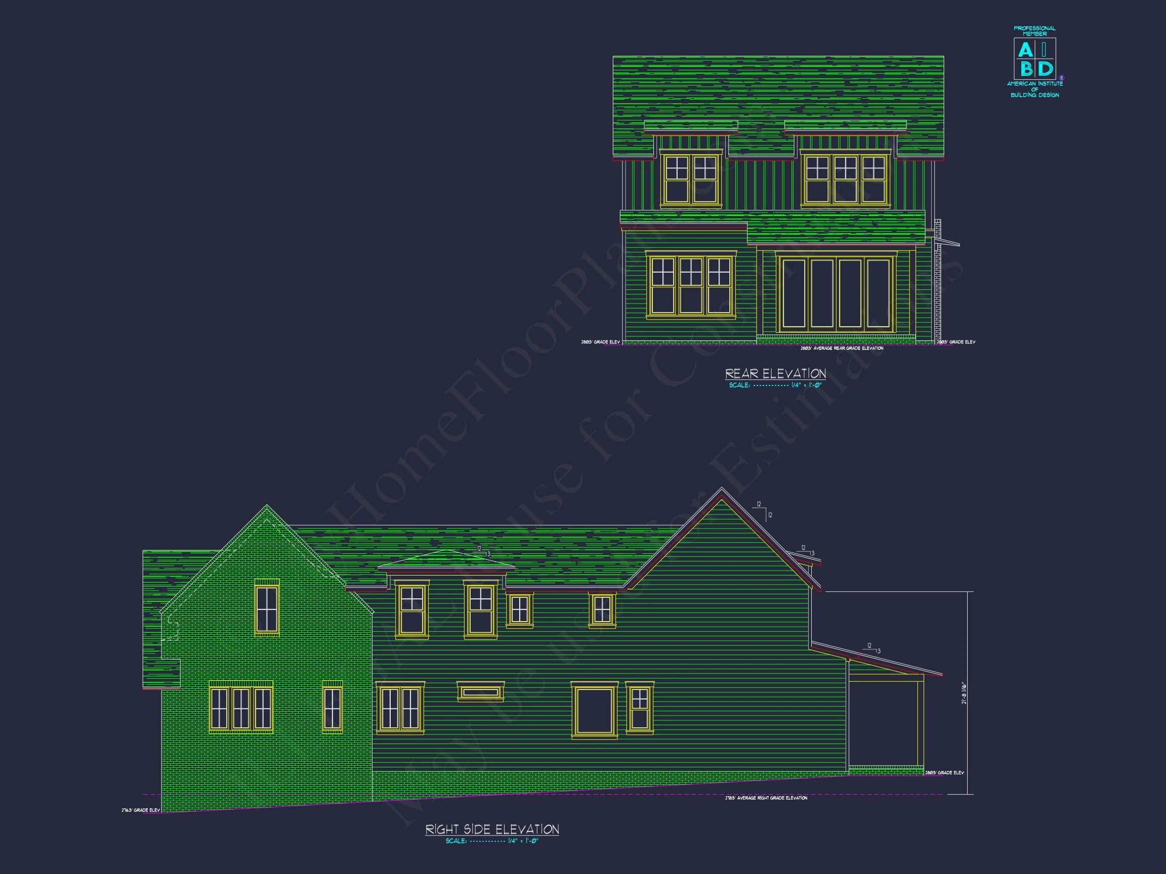 19-1615 HOUSE PLAN - Charming Two-Story House Plan with CAD Designs and Floor Blueprint 51 Charming Two-Story house Plan with CAD Designs and Floor Blueprint