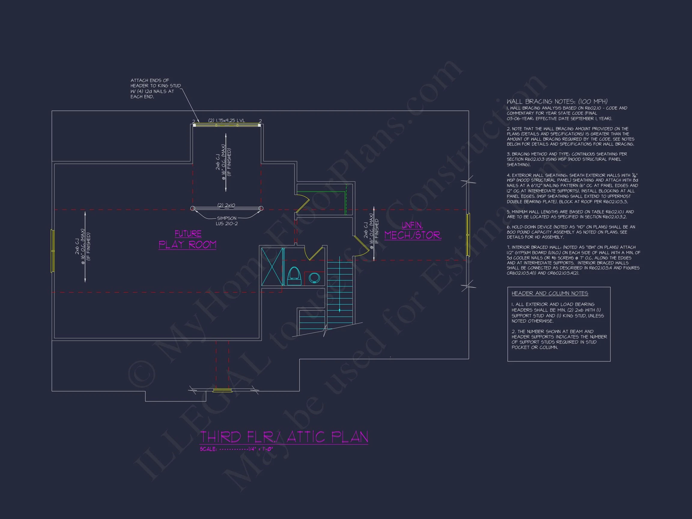 19-1190B HOUSE PLAN - Elegant 3-Story House Plan with CAD Floor Designs & Blueprint 39 Elegant 3-Story house Plan with CAD Floor Designs & Blueprint