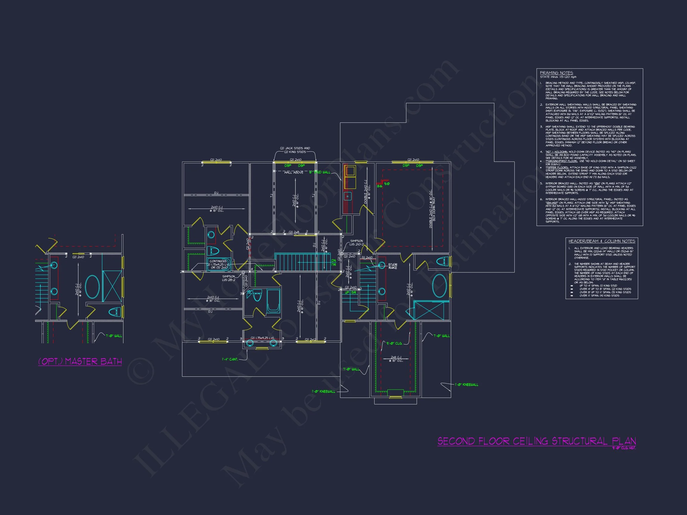 19-1190B HOUSE PLAN - Elegant 3-Story House Plan with CAD Floor Designs & Blueprint 38 Elegant 3-Story house Plan with CAD Floor Designs & Blueprint