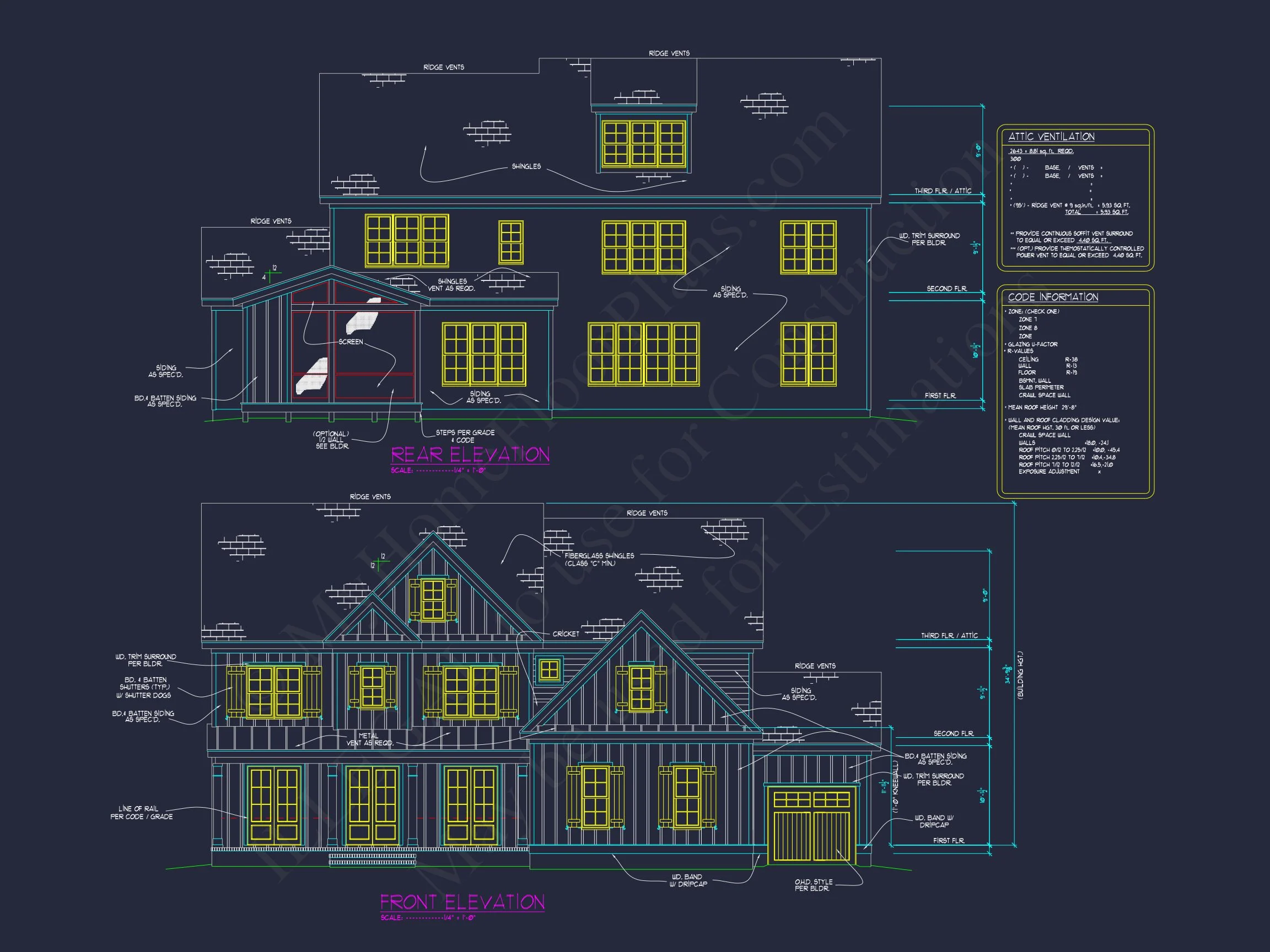 19-1190B HOUSE PLAN - Elegant 3-Story House Plan with CAD Floor Designs & Blueprint 28 Elegant 3-Story house Plan with CAD Floor Designs & Blueprint