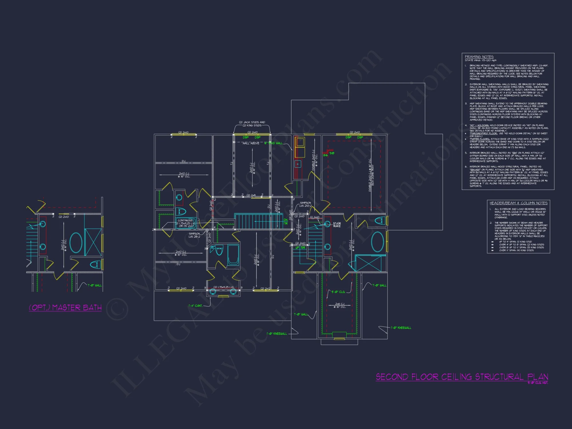 Elegant house Plan with Modern Floor Plan Designs and CAD Blueprints