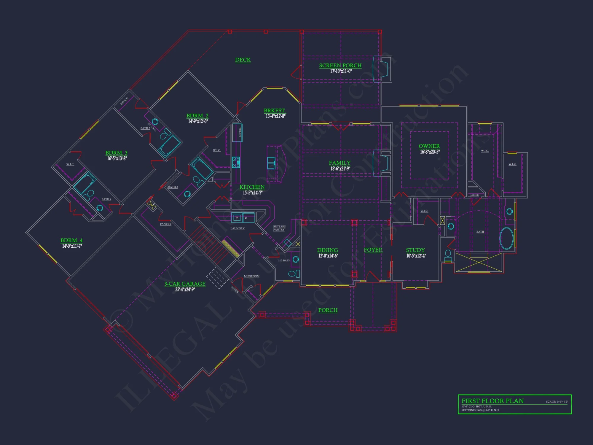 Elegant house Plan with Detailed Floor Designs and CAD Blueprints