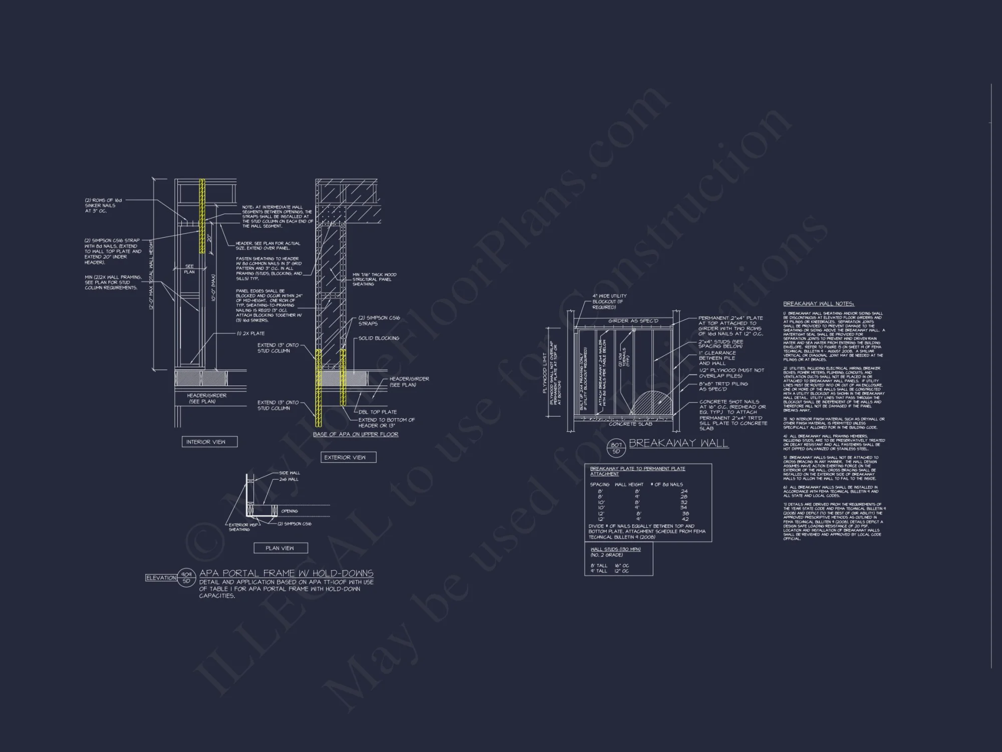 Custom Coastal house Plan with CAD Blueprints and Designs