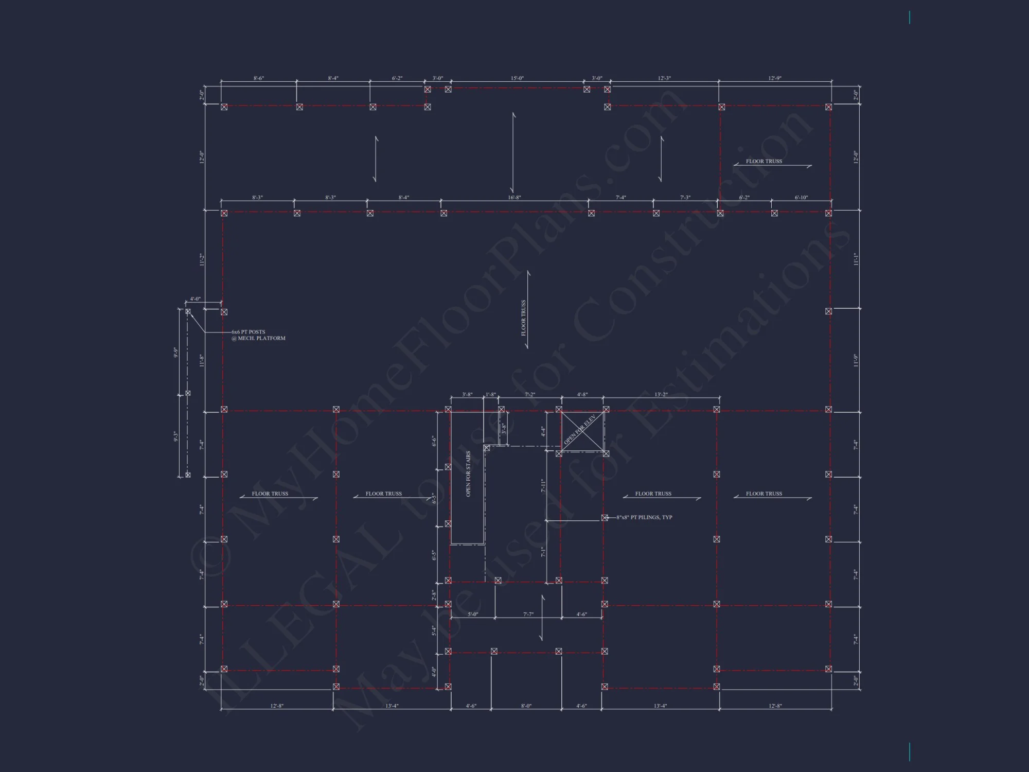 Custom Coastal house Plan with CAD Blueprints and Designs