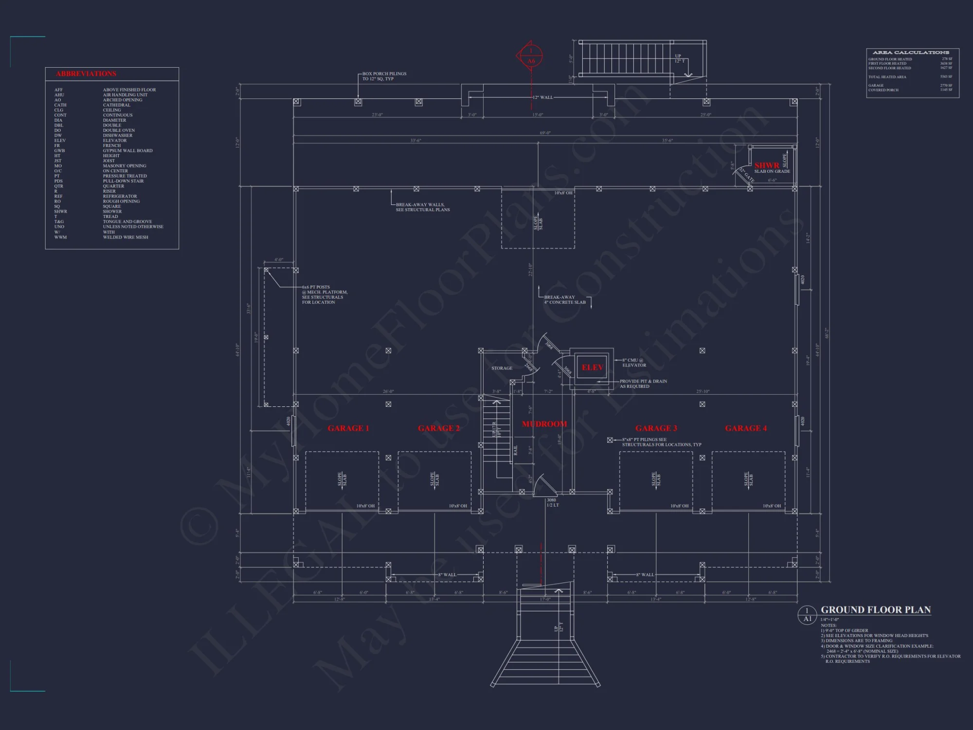Custom Coastal house Plan with CAD Blueprints and Designs