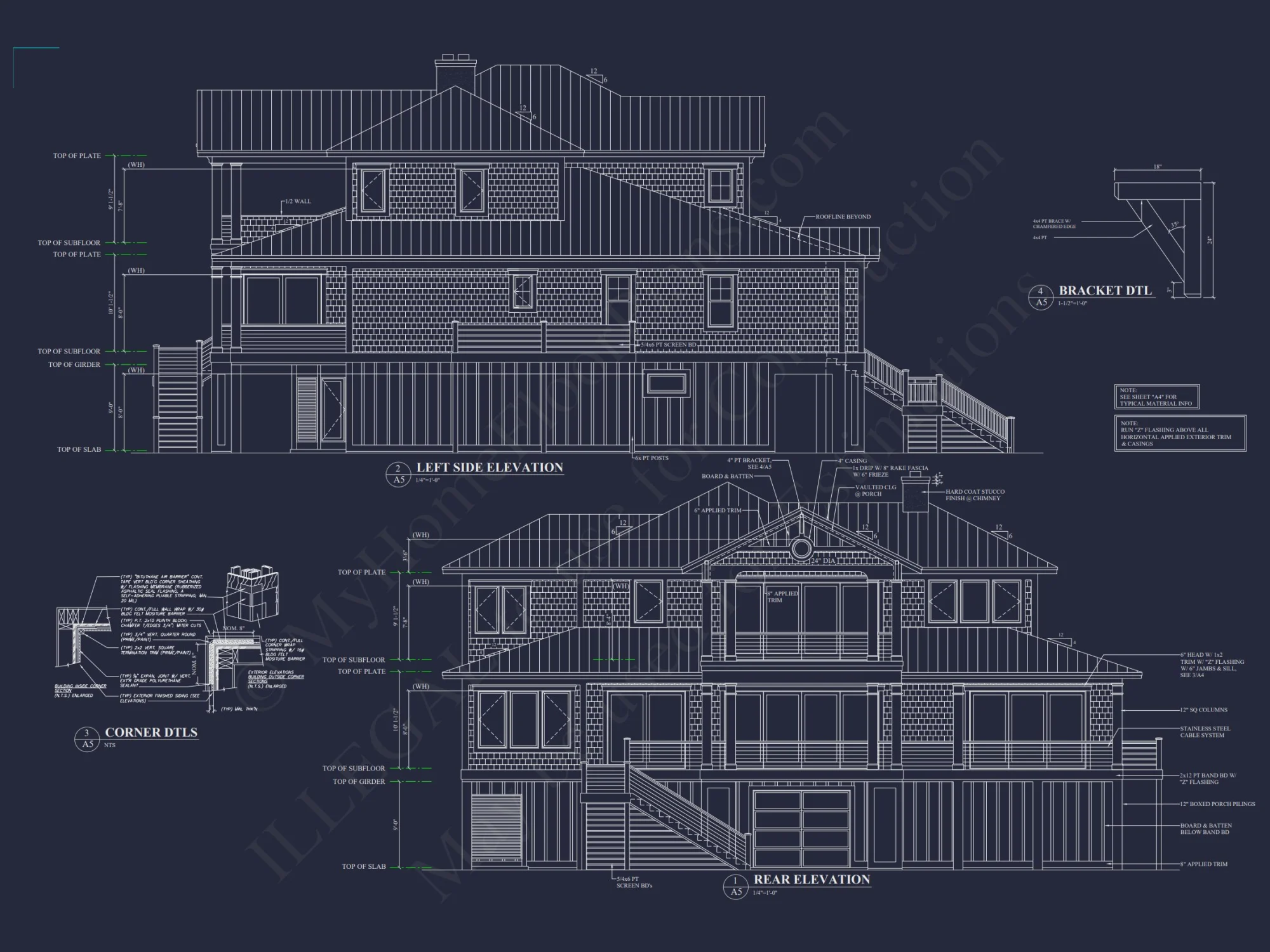 Custom Coastal house Plan with CAD Blueprints and Designs