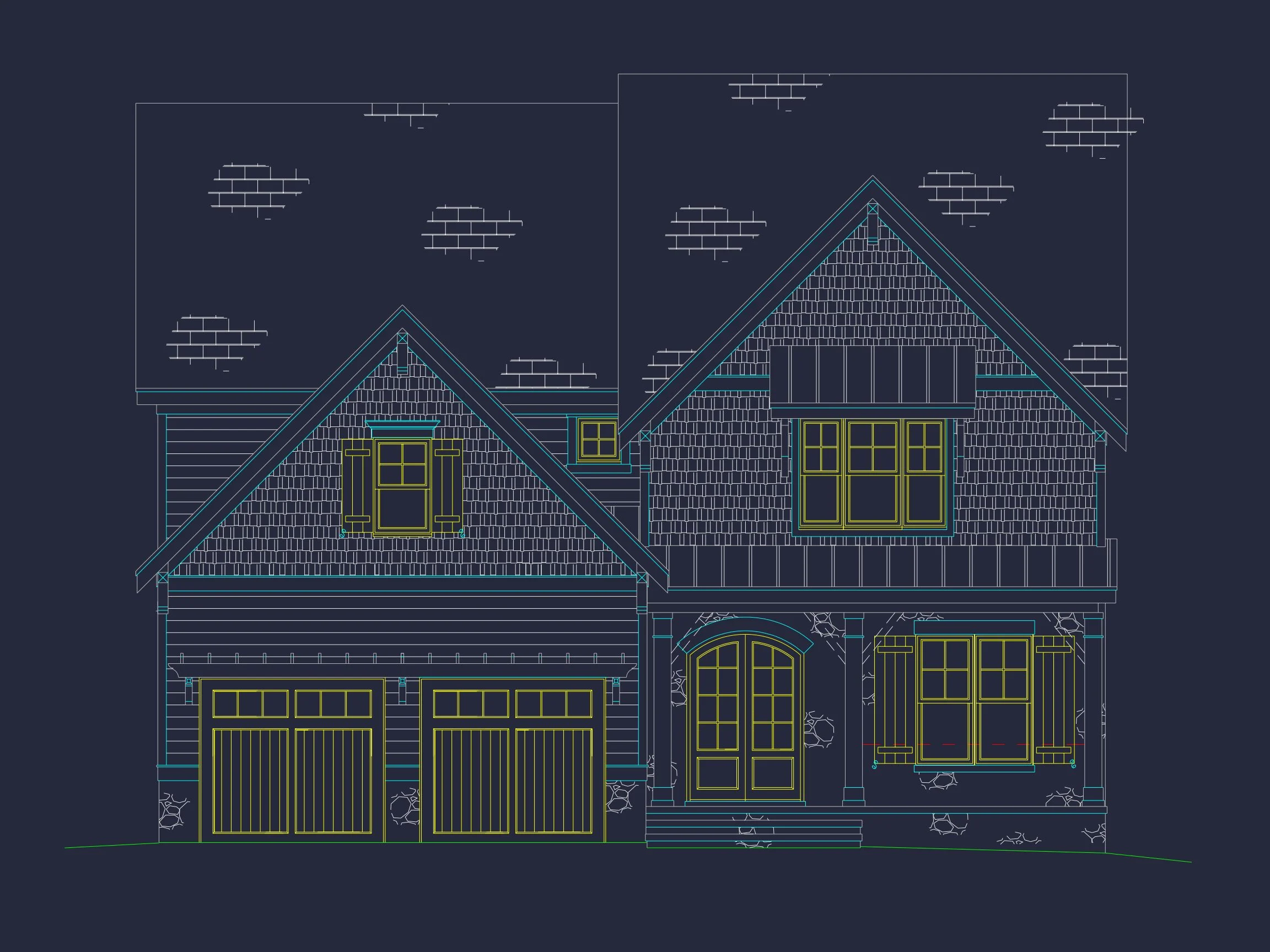 18-1636 HOUSE PLAN - Craftsman Home Plan - 4-Bed, 3-Bath, 2,750 SF 31 Modern Craftsman house Floor Plan with CAD Designs & Blueprints