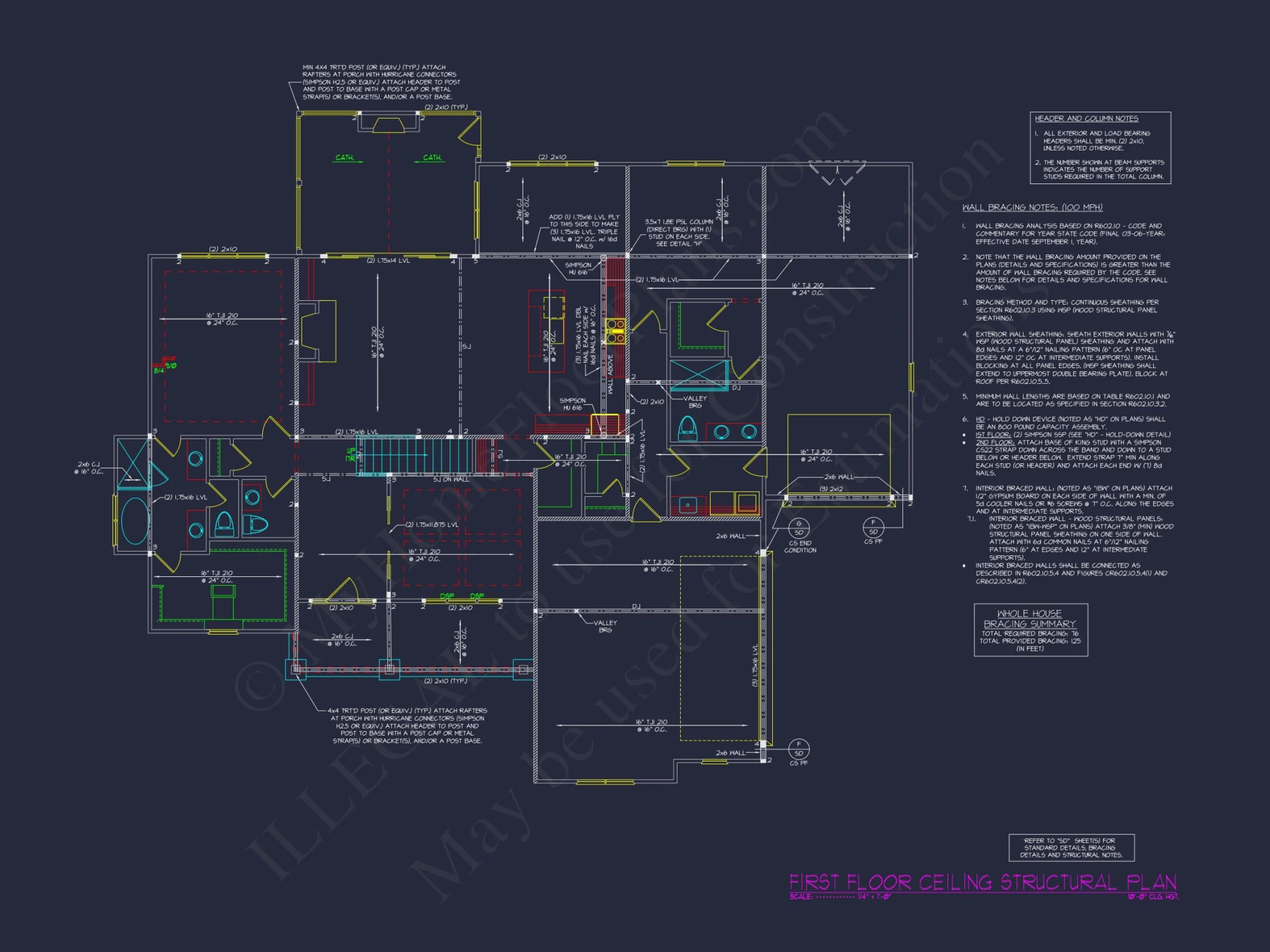 Craftsman house Plan with Detailed Floor Blueprint Designs