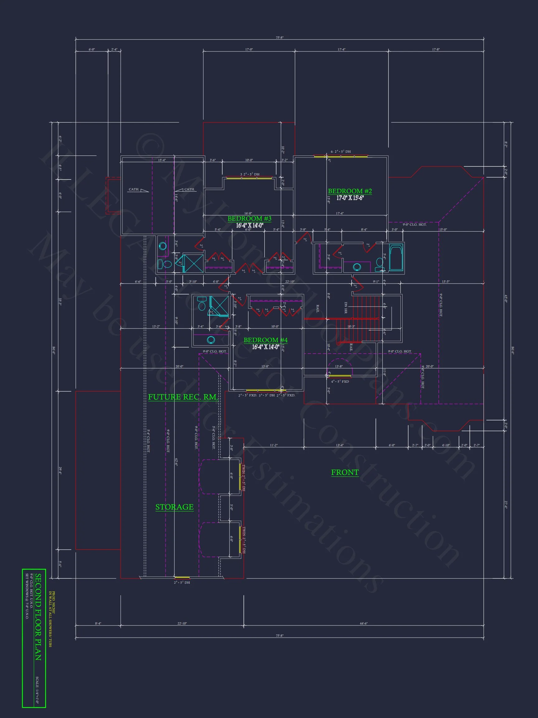 18-1480B HOUSE PLAN - Ownerful House Floor Plan Design | Architectural Blueprint CAD 9 Ownerful house Floor Plan Design
