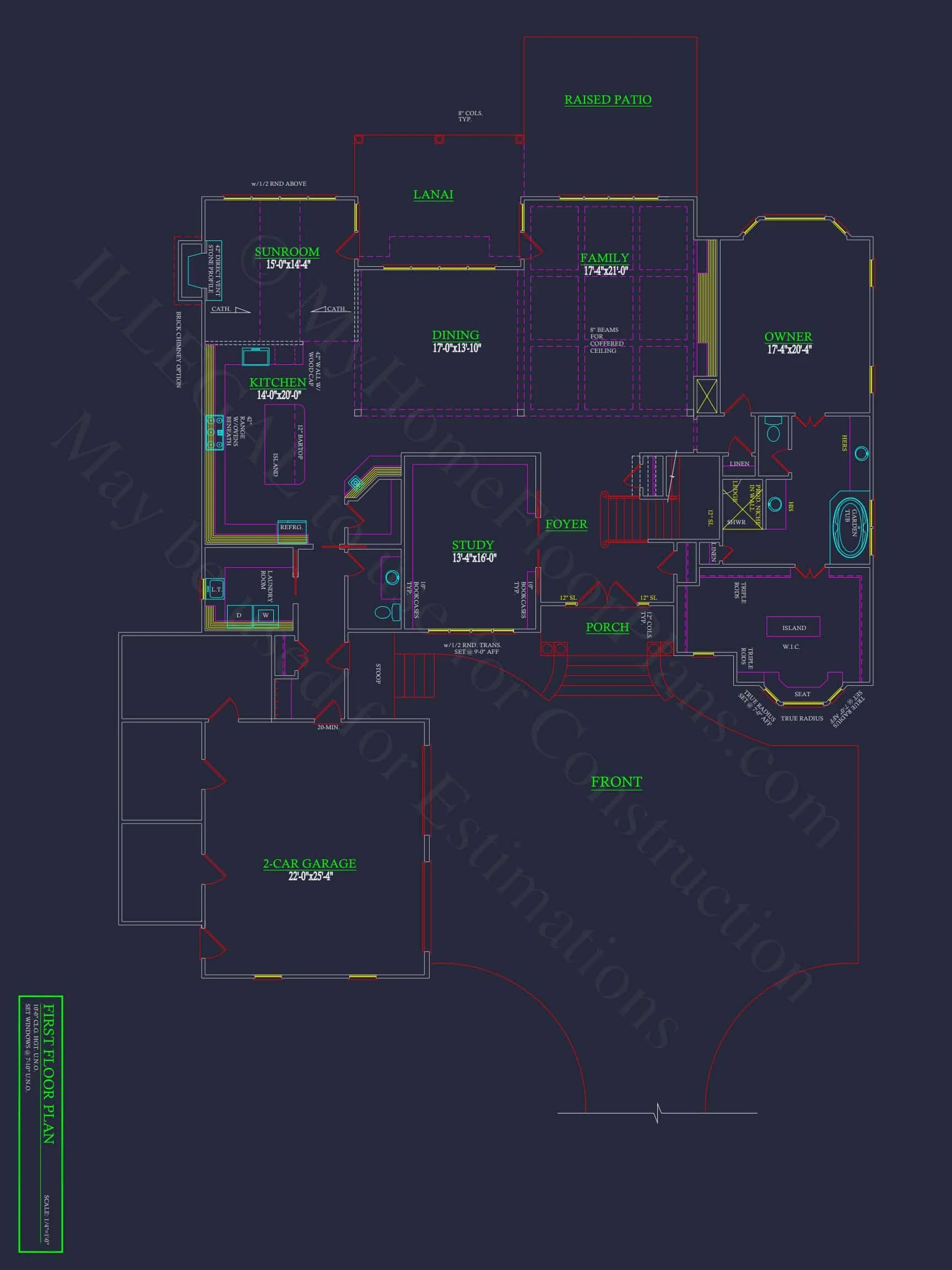 18-1480B HOUSE PLAN - Ownerful House Floor Plan Design | Architectural Blueprint CAD 6 Architectural Blueprint CAD