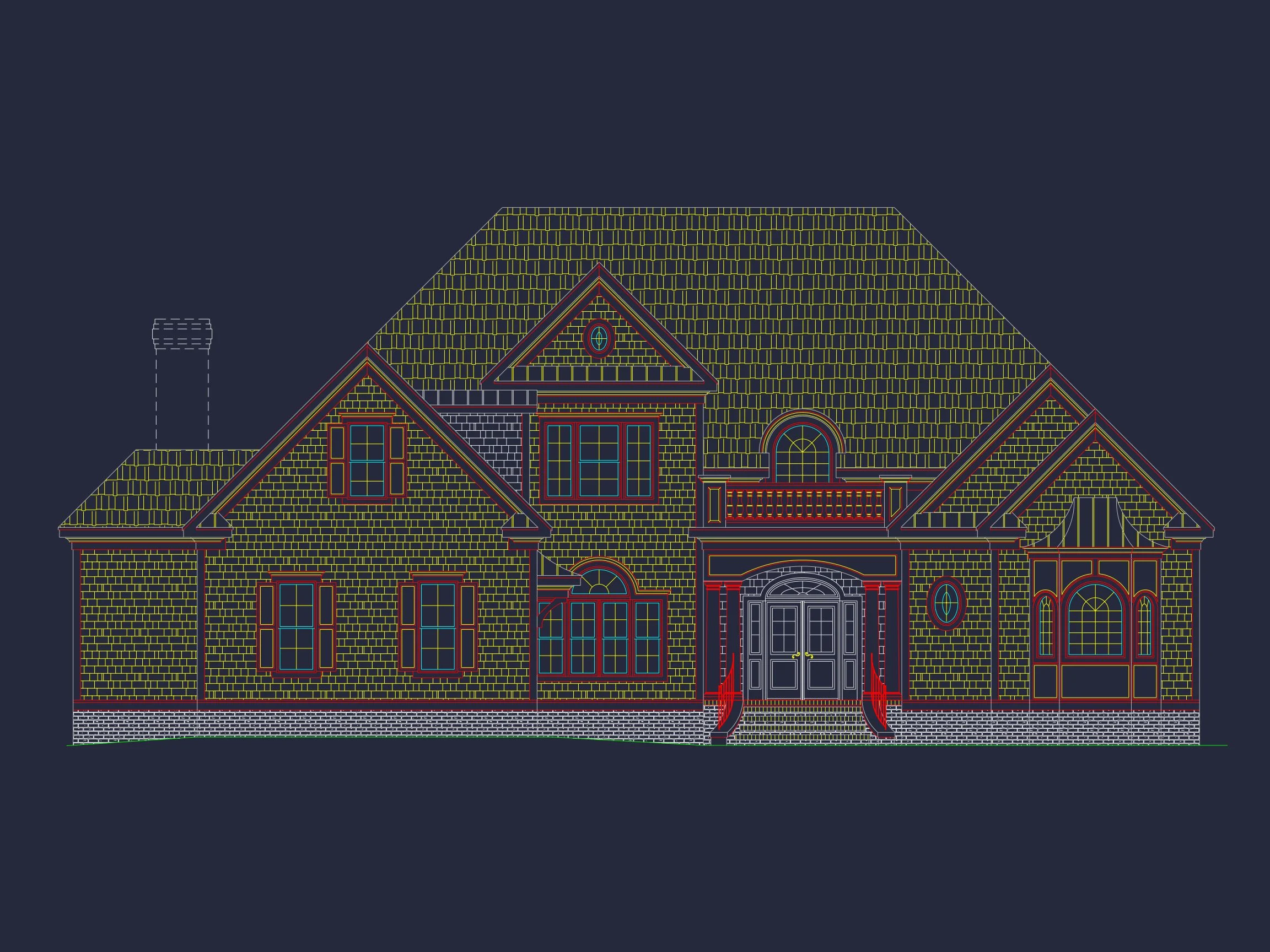 18-1480B HOUSE PLAN - Ownerful House Floor Plan Design | Architectural Blueprint CAD 3 Ownerful house Floor Plan Design
