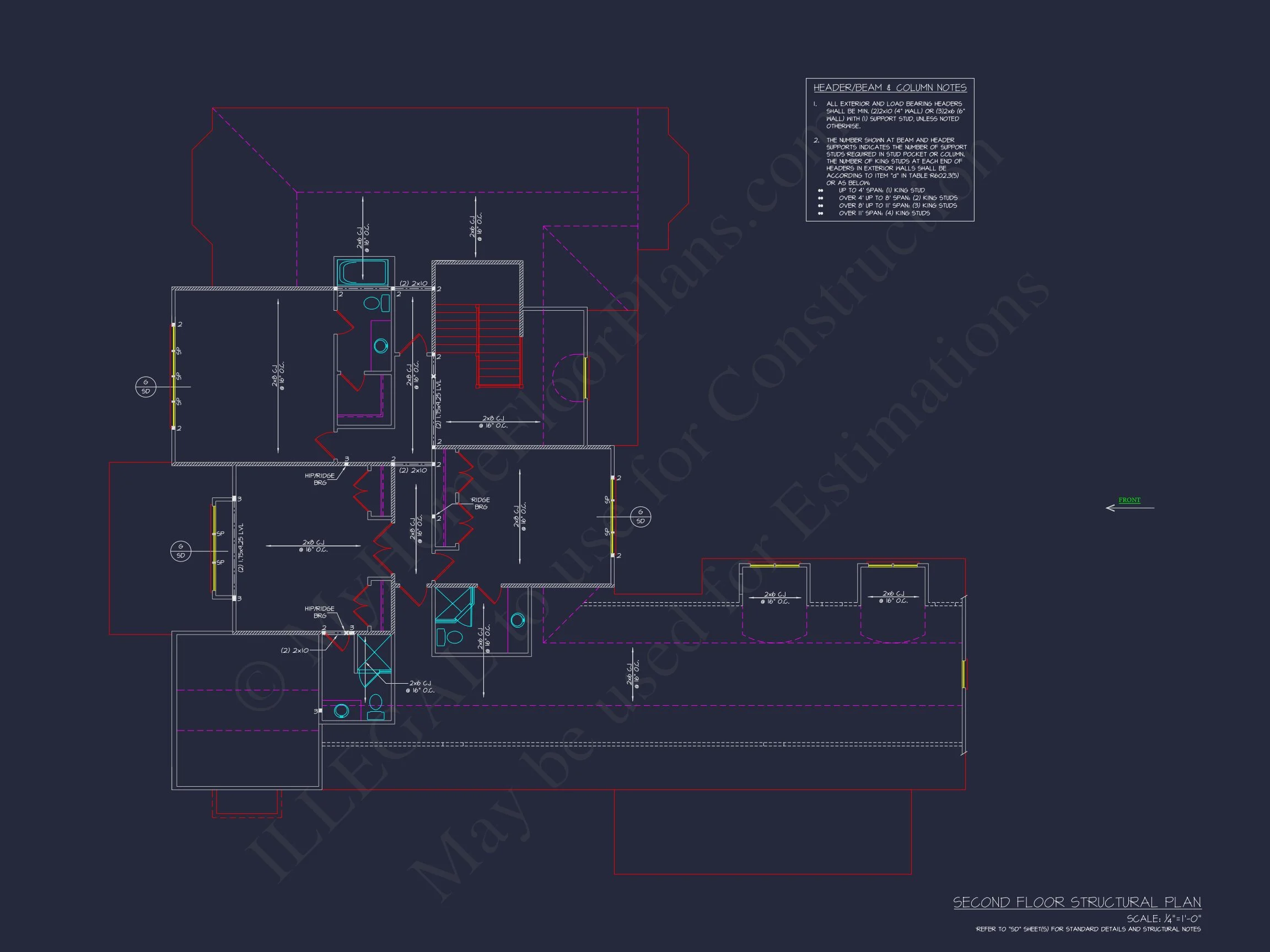 18-1480 HOUSE PLAN - French Country Home Plan - 4-Bed, 4-Bath, 4,118 SF 12 Elegant house Floor Plan with CAD Architecture Designs