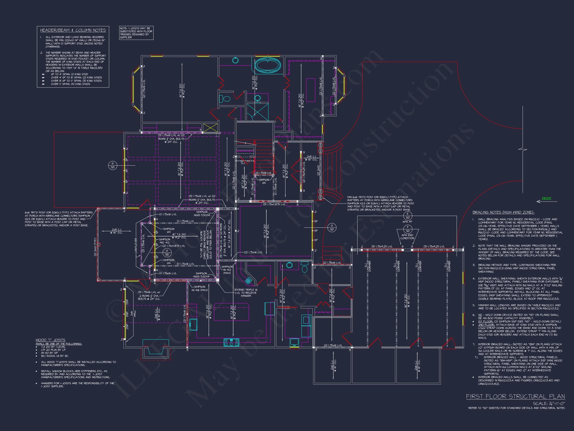 18-1480 HOUSE PLAN - French Country Home Plan - 4-Bed, 4-Bath, 4,118 SF 11 Elegant house Floor Plan with CAD Architecture Designs