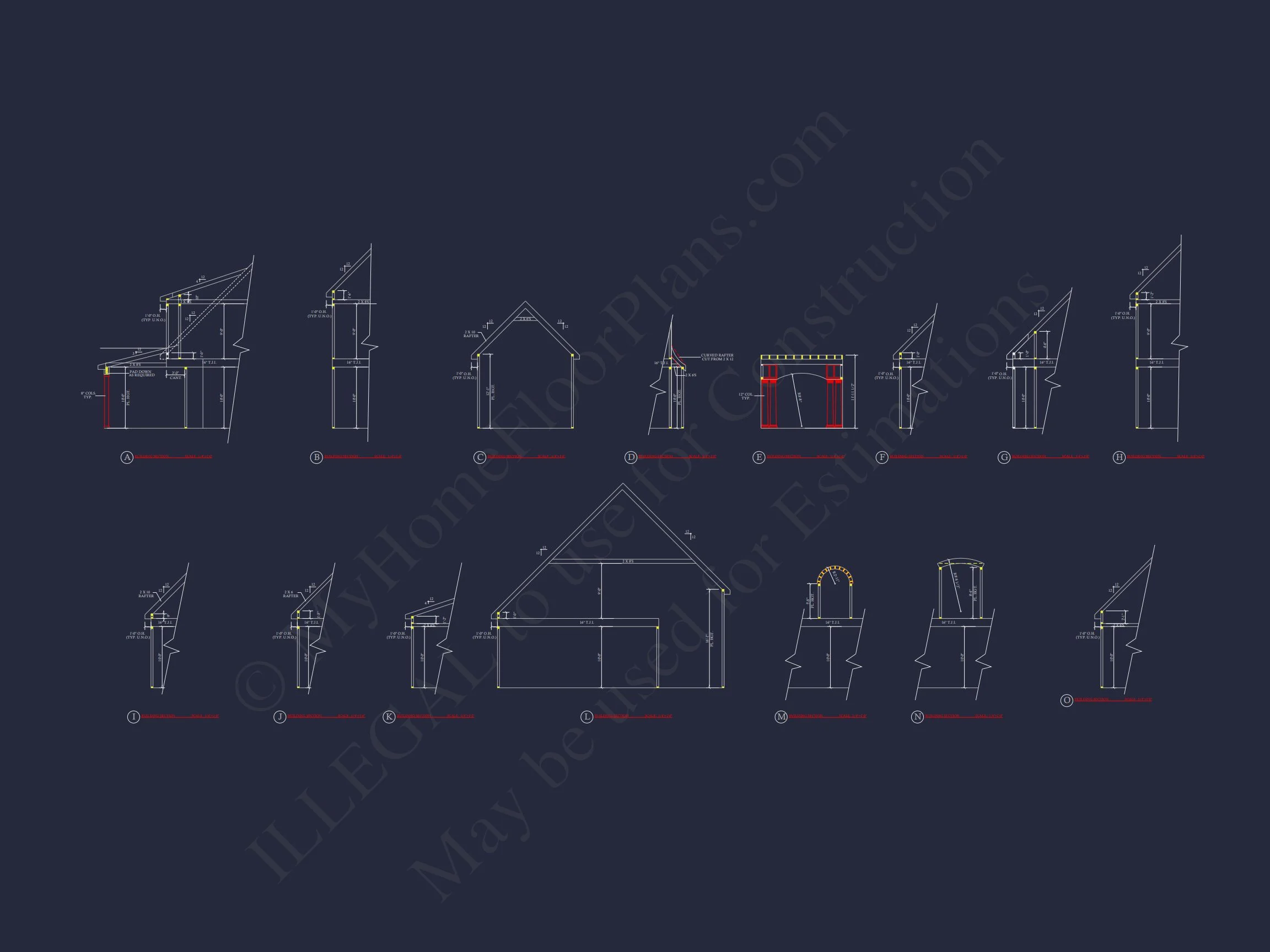 18-1480 HOUSE PLAN - French Country Home Plan - 4-Bed, 4-Bath, 4,118 SF 6 Elegant house Floor Plan with CAD Architecture Designs