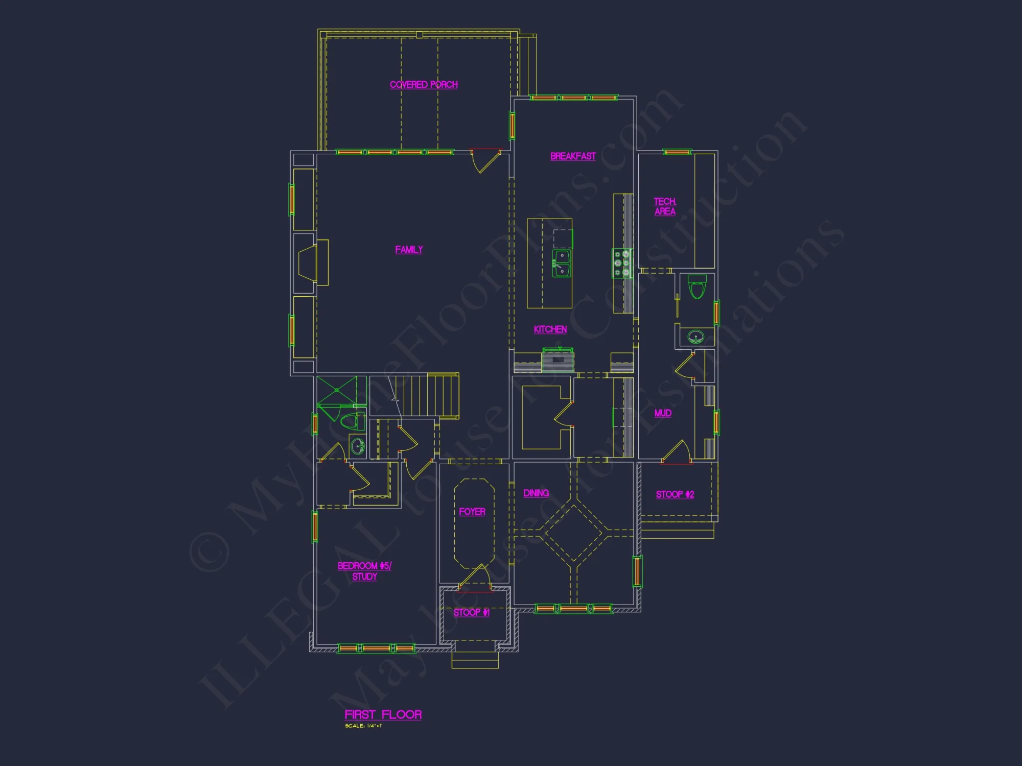 Custom house Plan with 3 Floors, CAD Blueprint, and Designs