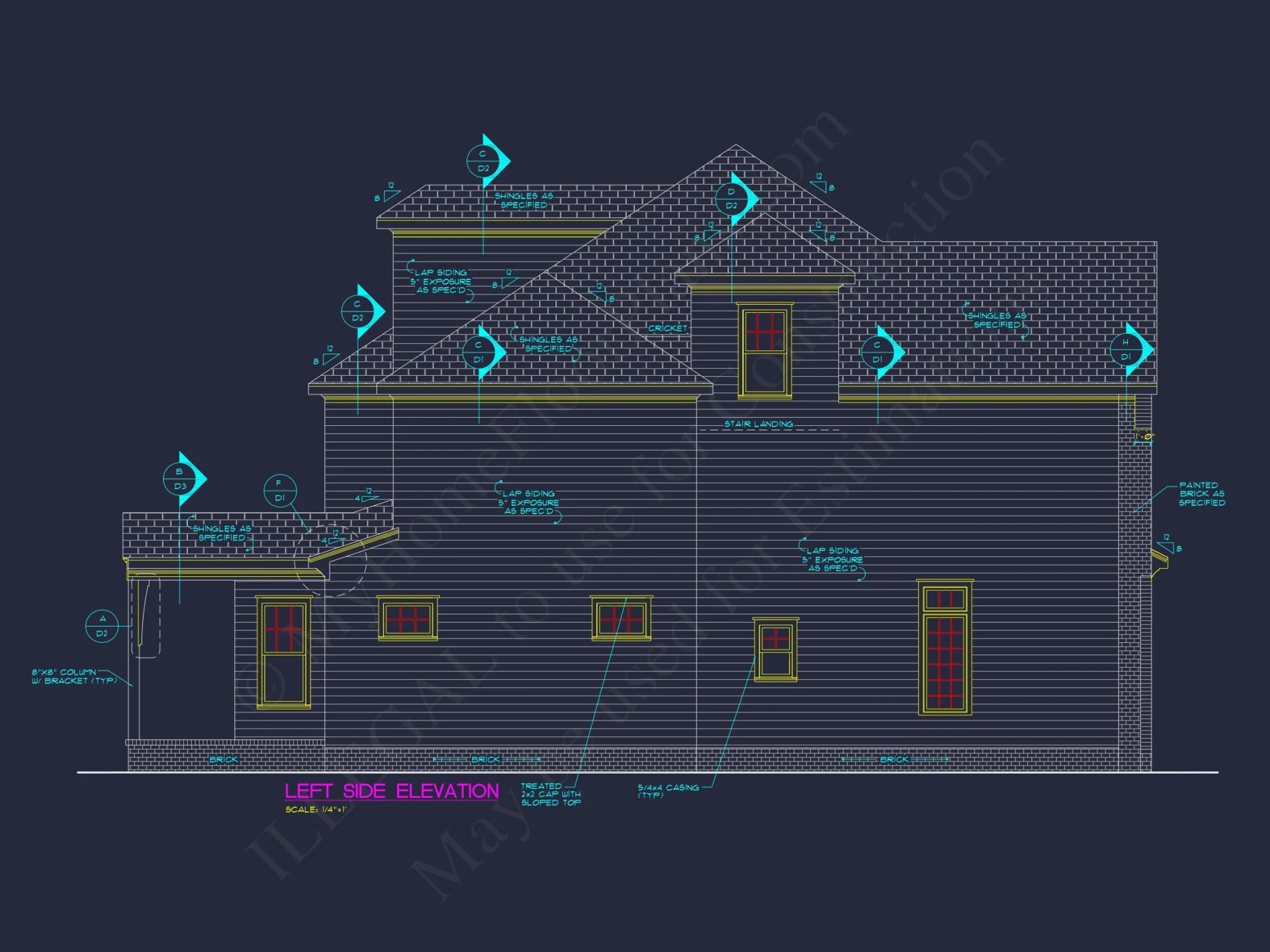 Custom house Plan with 3 Floors, CAD Blueprint, and Designs