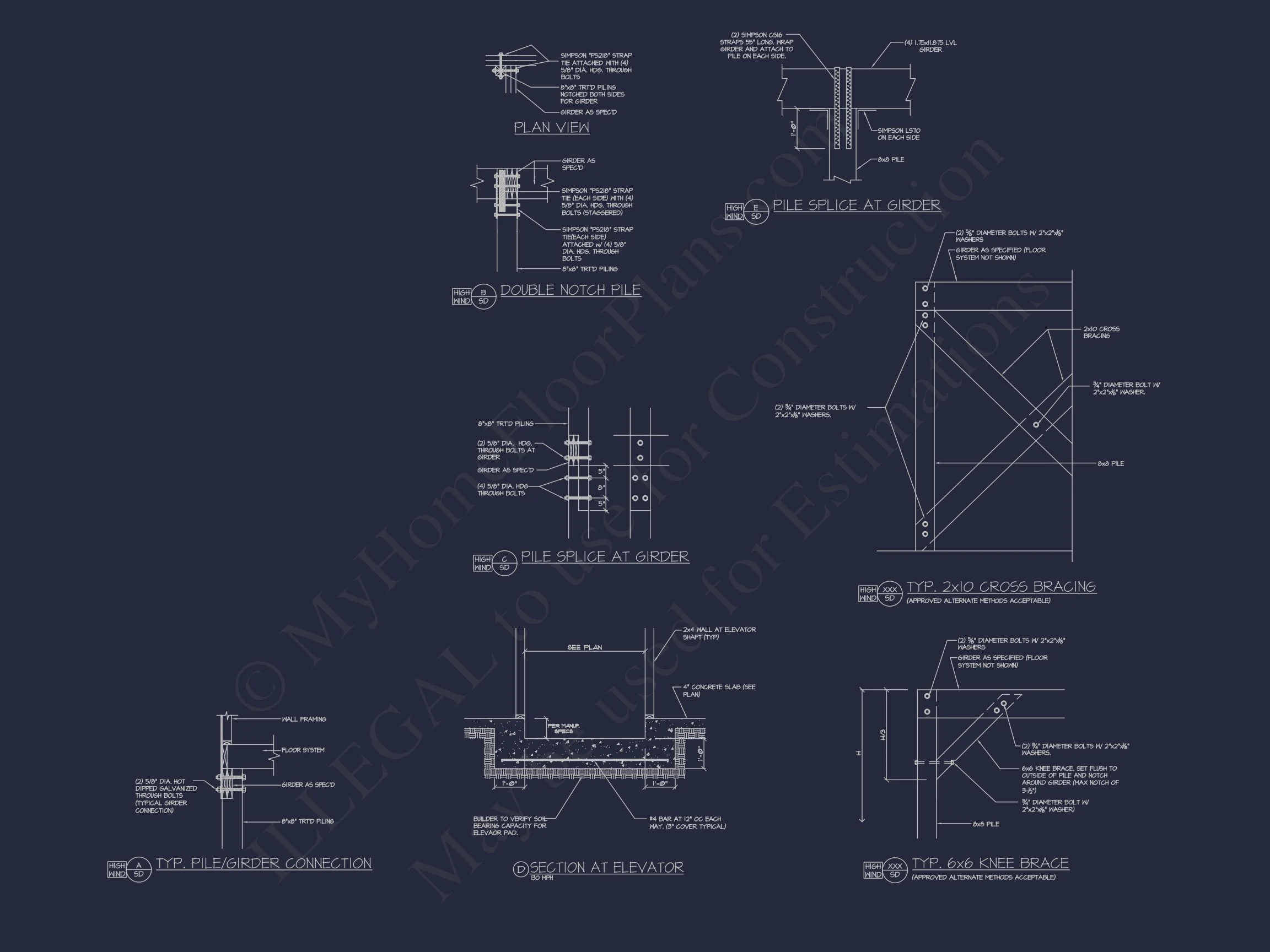 18-1344 HOUSE PLAN - Beach Duplex Floor Plan with 4 Beds, Garage & CAD Designs 20 Beach Duplex Floor Plan with 4 Beds, Garage & CAD Designs
