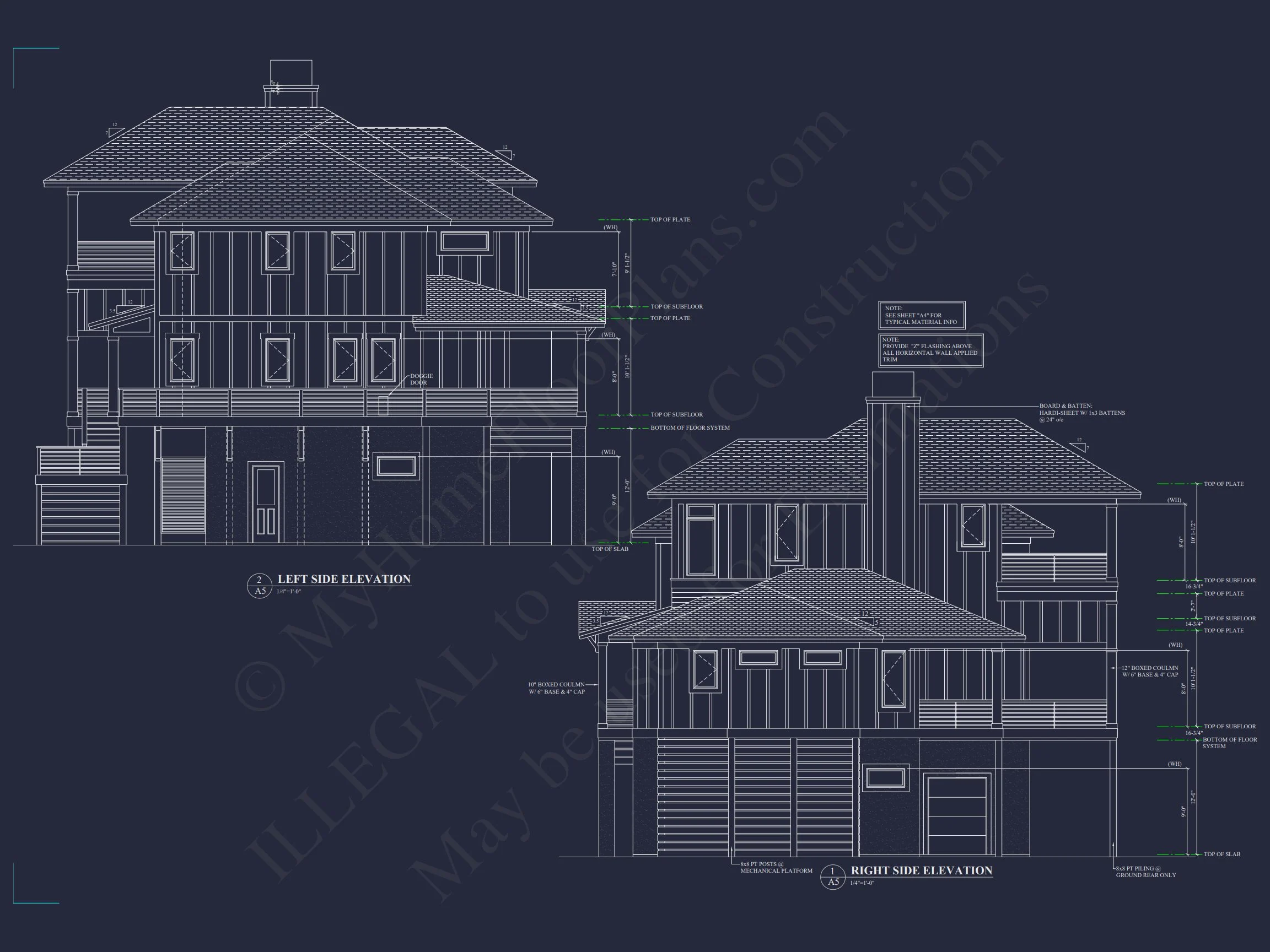 18-1170 HOUSE PLAN - Transitional Home Plan - 5-Bed, 4-Bath, 3,850 SF 3 Modern Craftsman house Plan: 2-Story CAD Design with 4 Bedrooms
