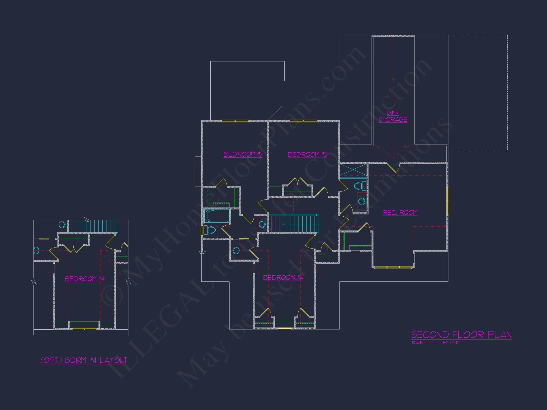 17-2076 HOUSE PLAN - Modern 4-Bed House Plan with CAD Designs & Open Floor Plan 50 Modern 4-Bed house Plan with CAD Designs & Open Floor Plan