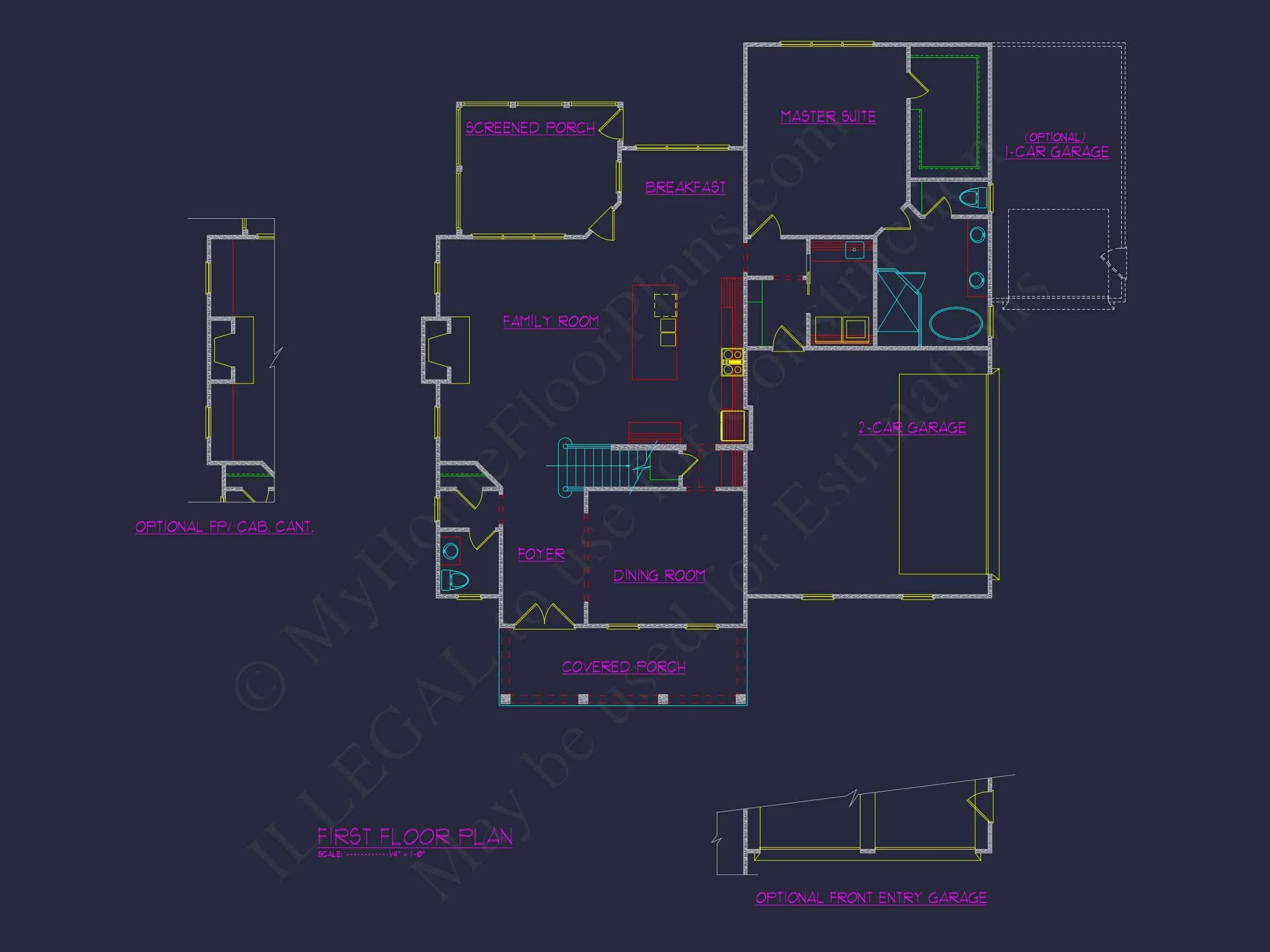 17-2076 HOUSE PLAN - Modern 4-Bed House Plan with CAD Designs & Open Floor Plan 49 Modern 4-Bed house Plan with CAD Designs & Open Floor Plan