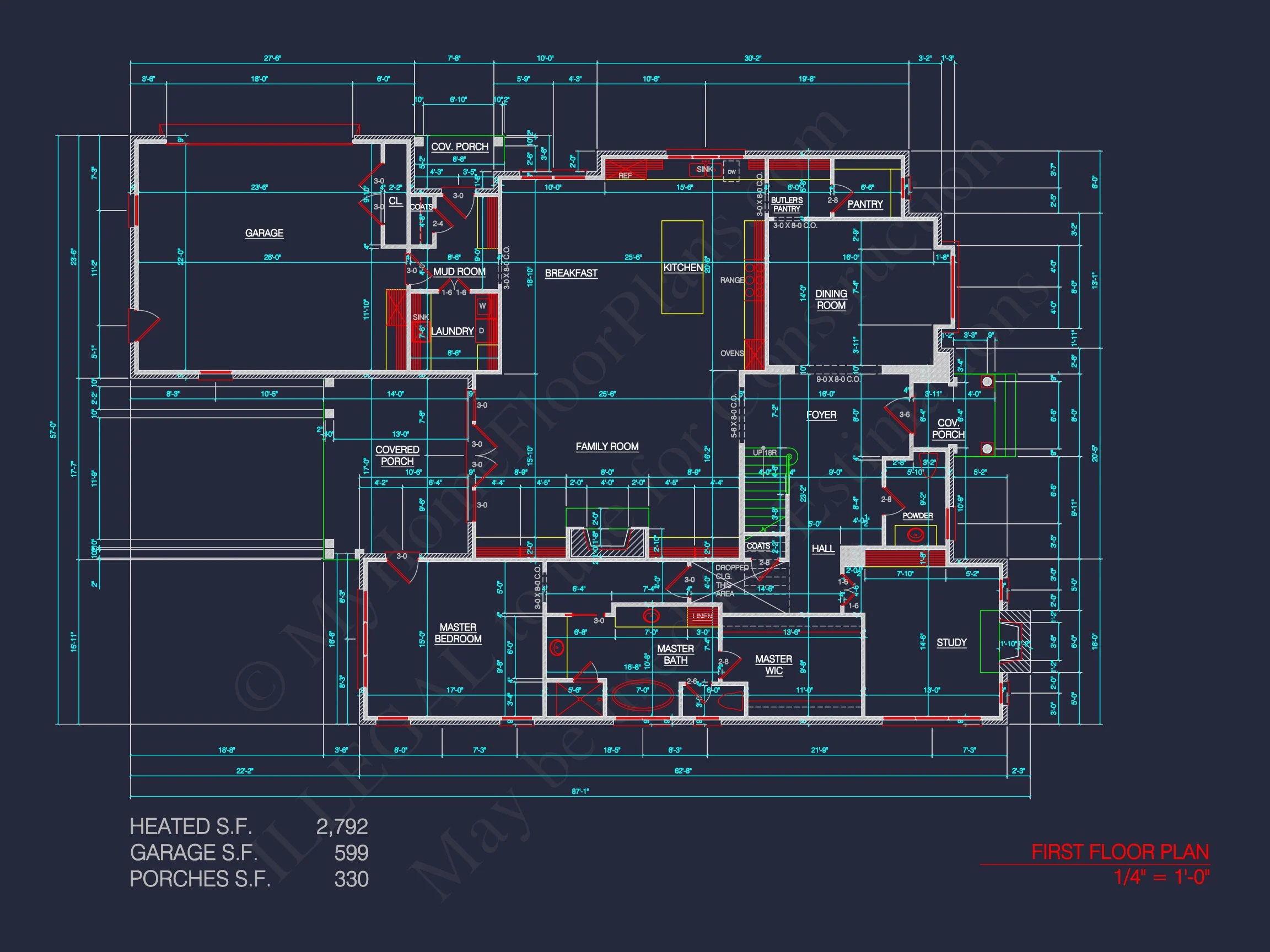 17-1918 HOUSE PLAN - Elegant Georgian House Plan with Detailed Floor Designs 18 Elegant Georgian house Plan with Detailed Floor Designs
