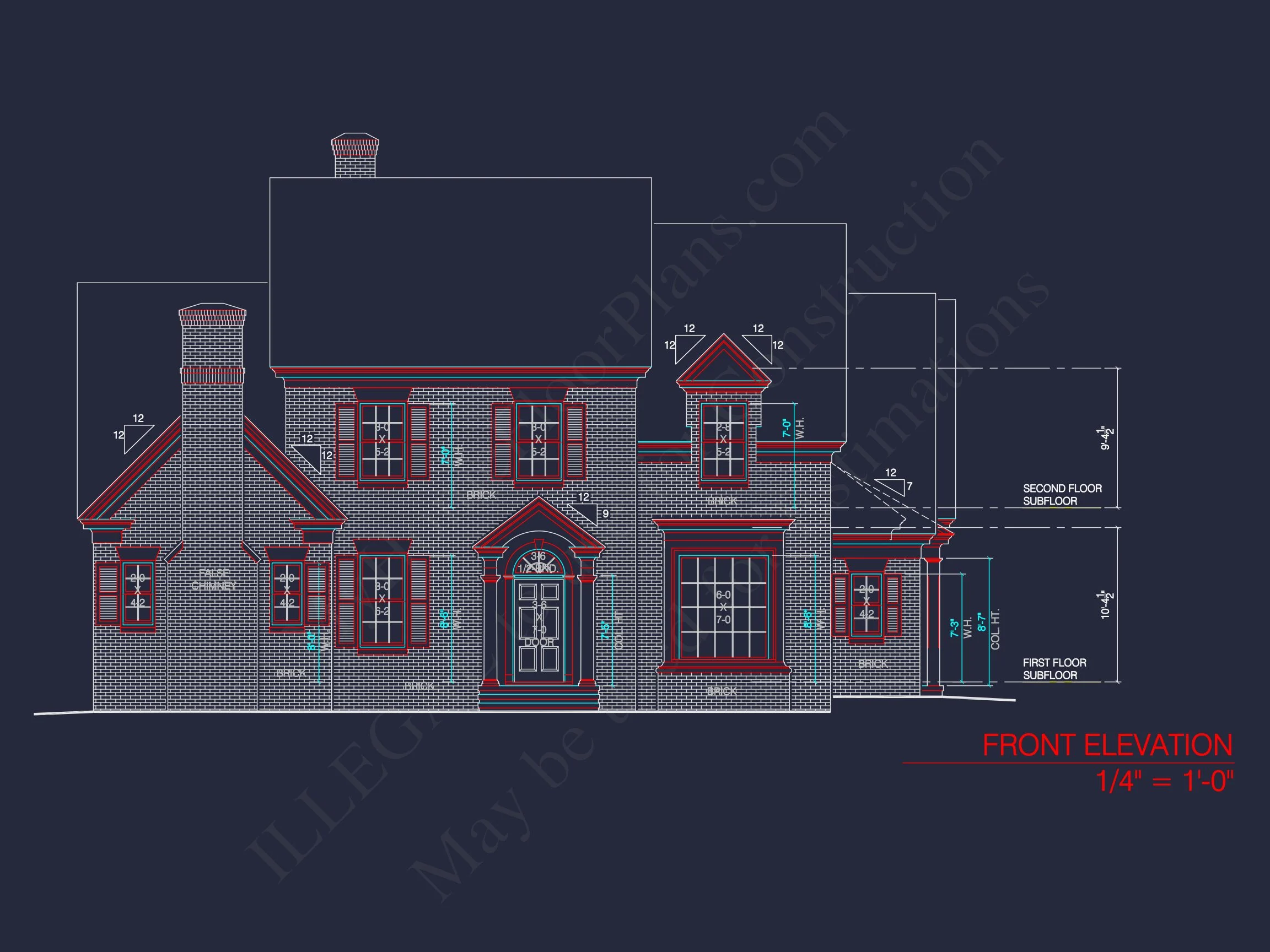 17-1918 HOUSE PLAN - Elegant Georgian House Plan with Detailed Floor Designs 15 Elegant Georgian house Plan with Detailed Floor Designs