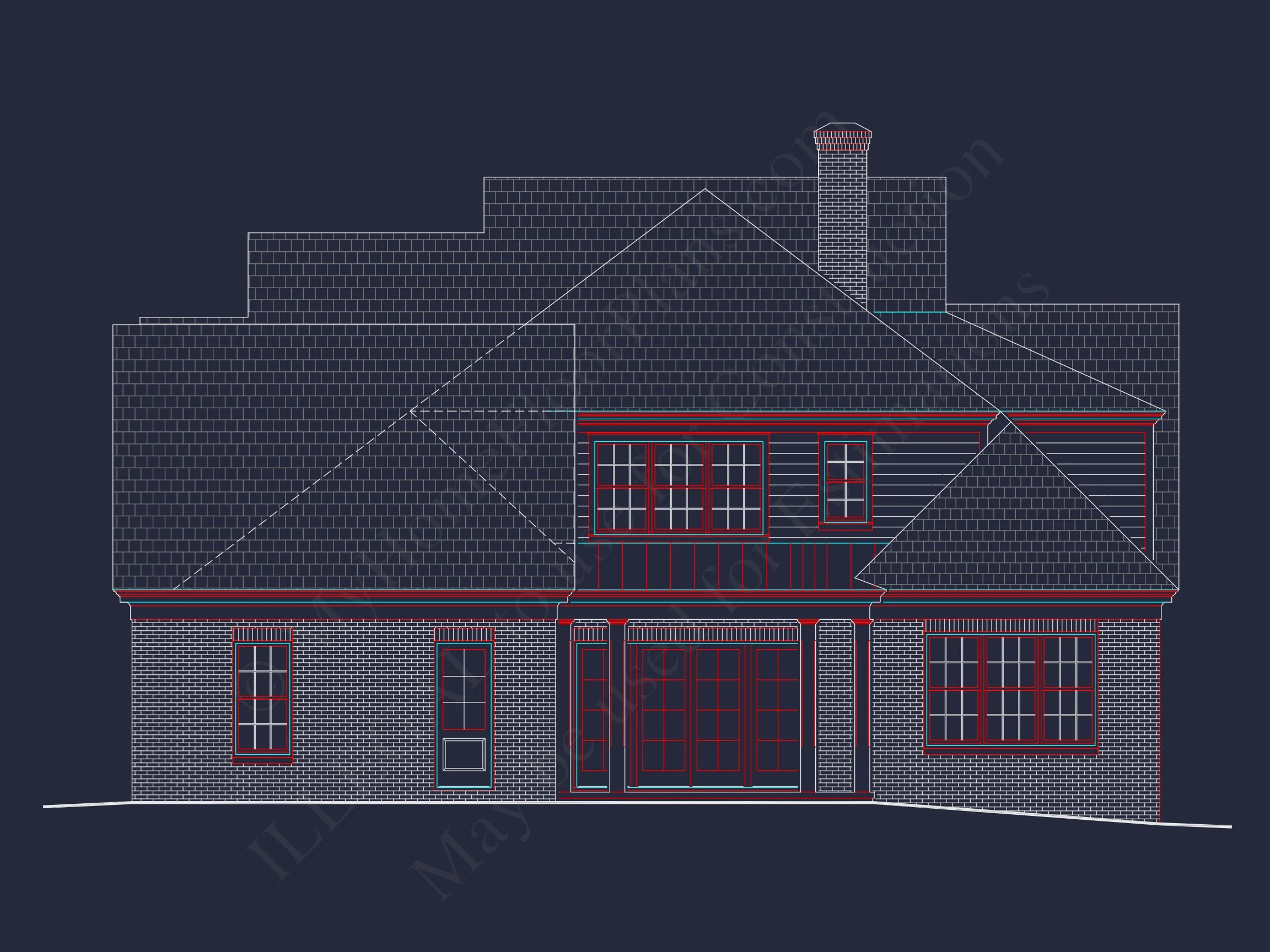 17-1918 HOUSE PLAN - Elegant Georgian House Plan with Detailed Floor Designs 9 Elegant Georgian house Plan with Detailed Floor Designs