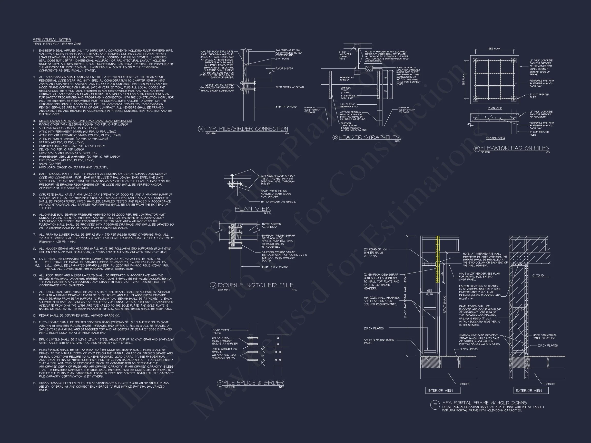 17-1907 HOUSE PLAN - Charleston Home Plan - 4-Bed, 4-Bath, 3,450 SF 15 Beautiful house Floor Plan with CAD Architecture Designs