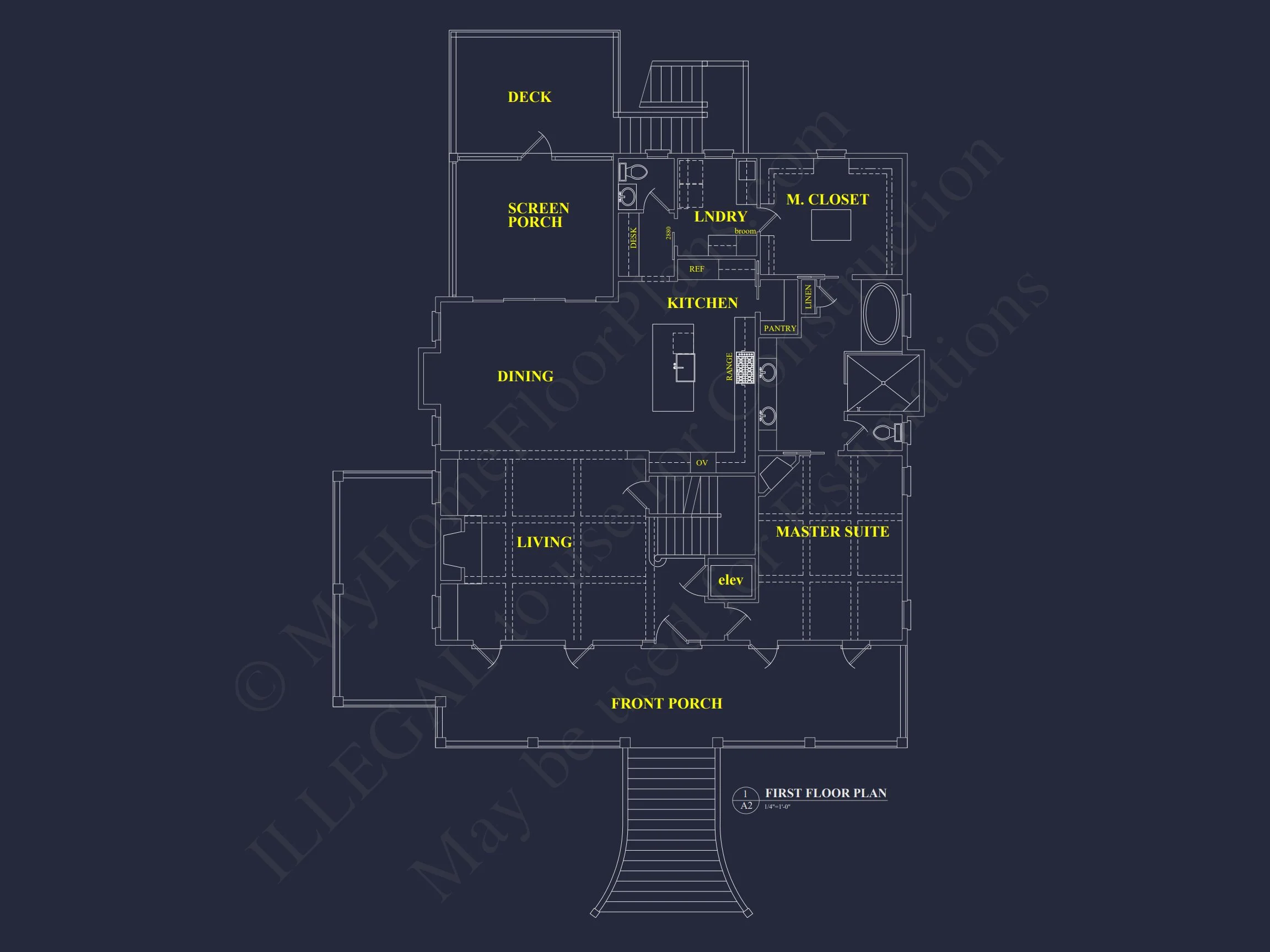 17-1907 HOUSE PLAN - Charleston Home Plan - 4-Bed, 4-Bath, 3,450 SF 5 Beautiful house Floor Plan with CAD Architecture Designs