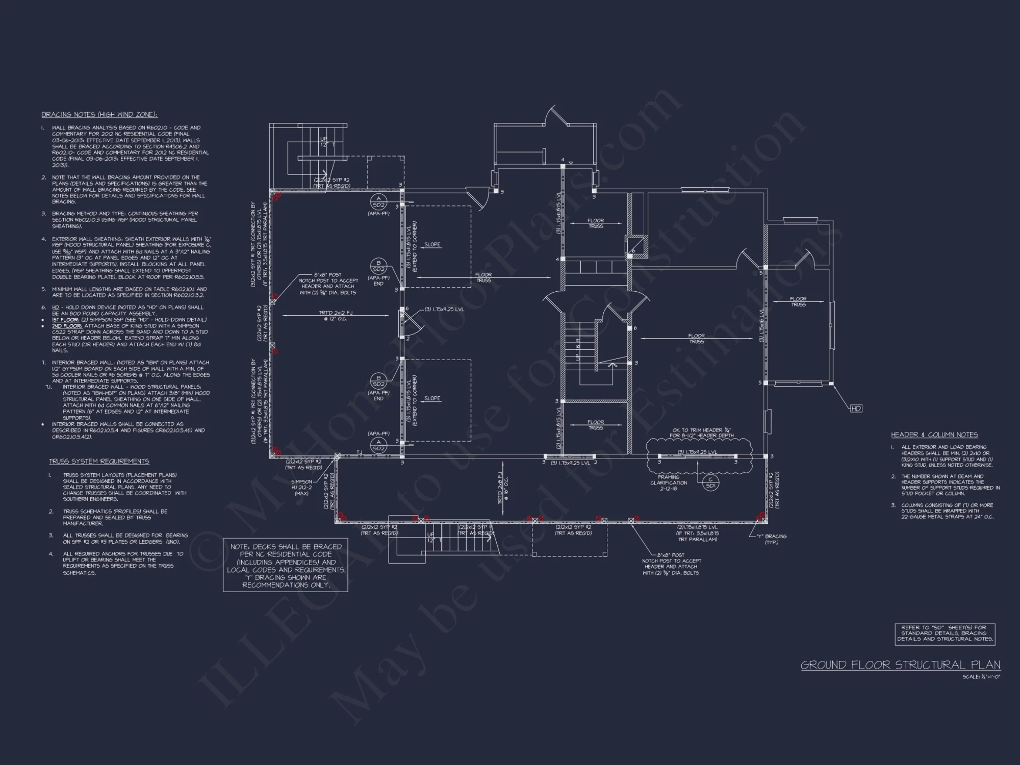 Modern house Plan with 5 Bedrooms, Floor Plans & Blueprints